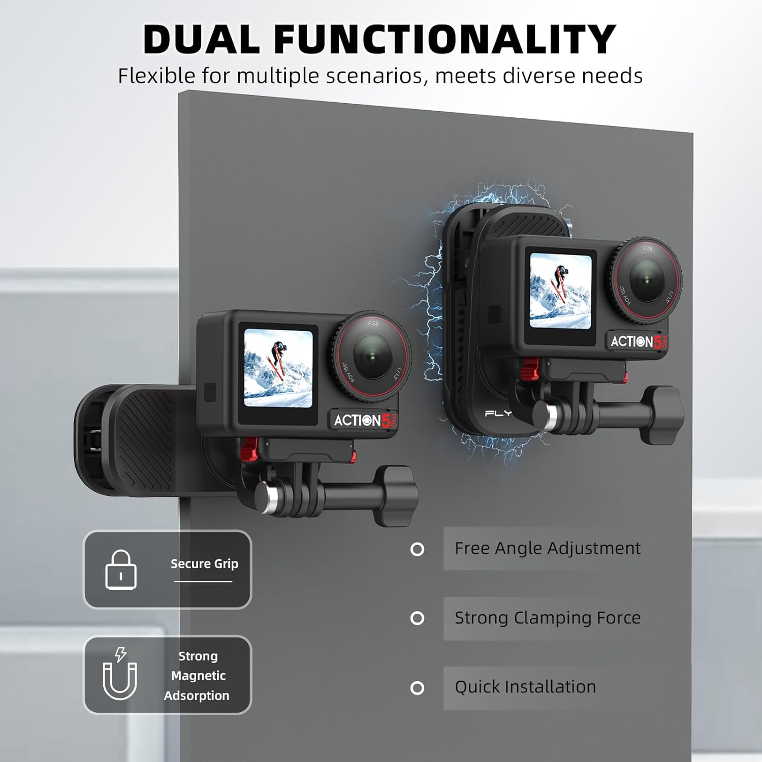 Detalle de Backpack Clip Magnetic Mount for DJI Osmo Action and Action Cam Ecosystem