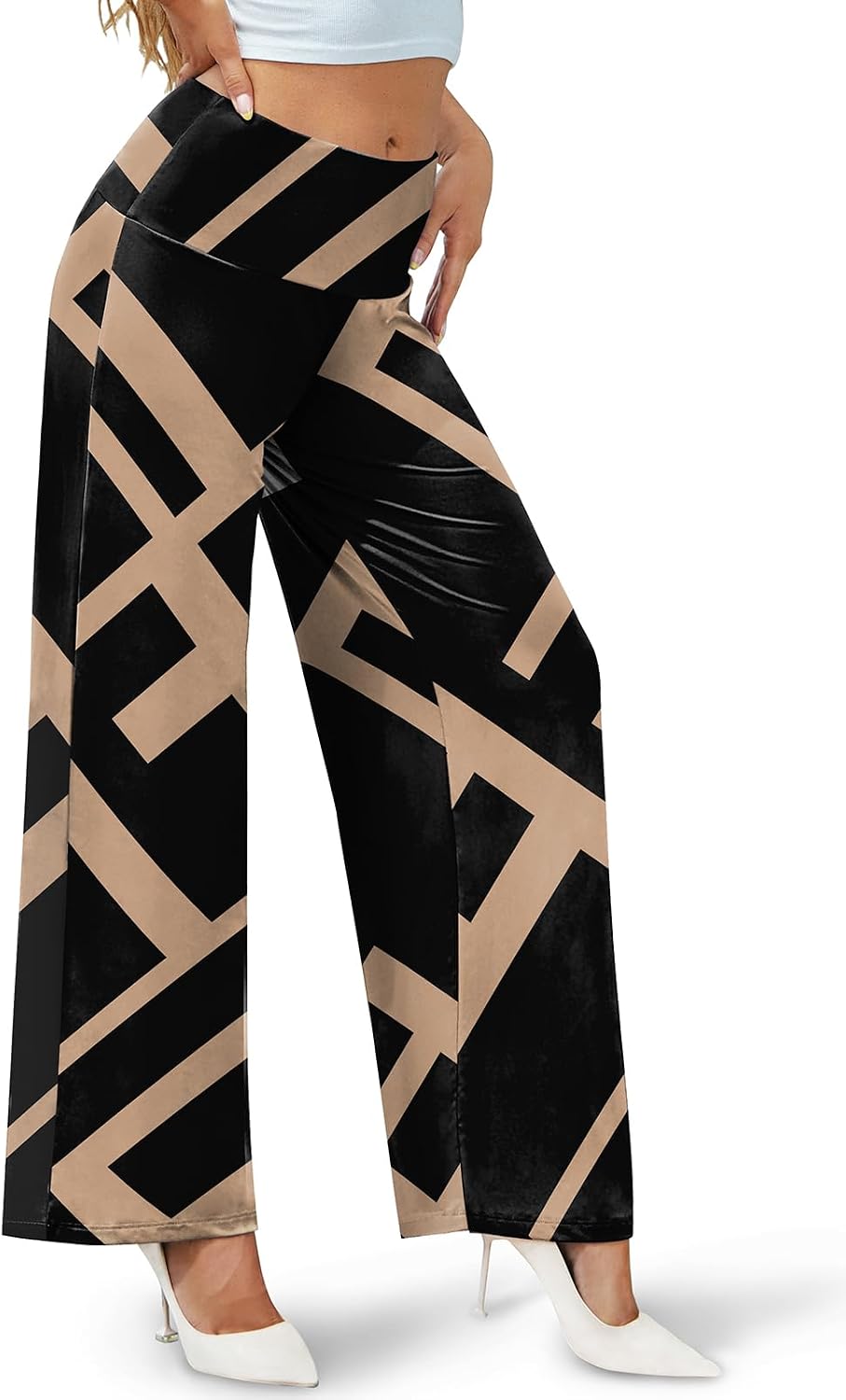 Detalle 2 de Arolina Women's Stretchy Wide Leg Palazzo Pants
