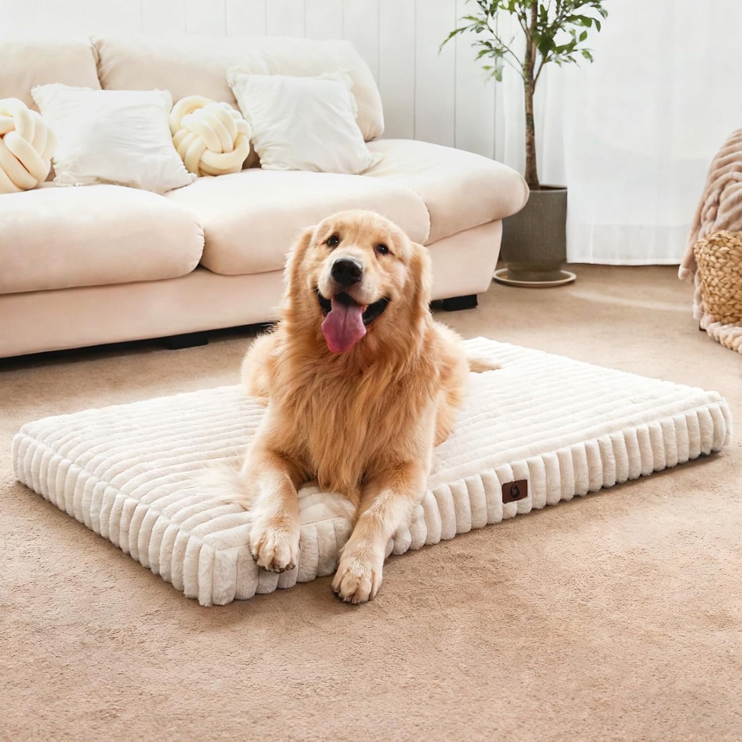 Detalle de Cozila Extra Large Orthopedic Dog Crate Bed, 41 x 27 x 4 in, Waterproof Liner