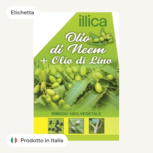 Detalle de Olio di Neem per Piante + Olio di Lino per Piante 1000ml – Illica, Insetticida Naturale per Ort o Giardino e Piante in Vaso