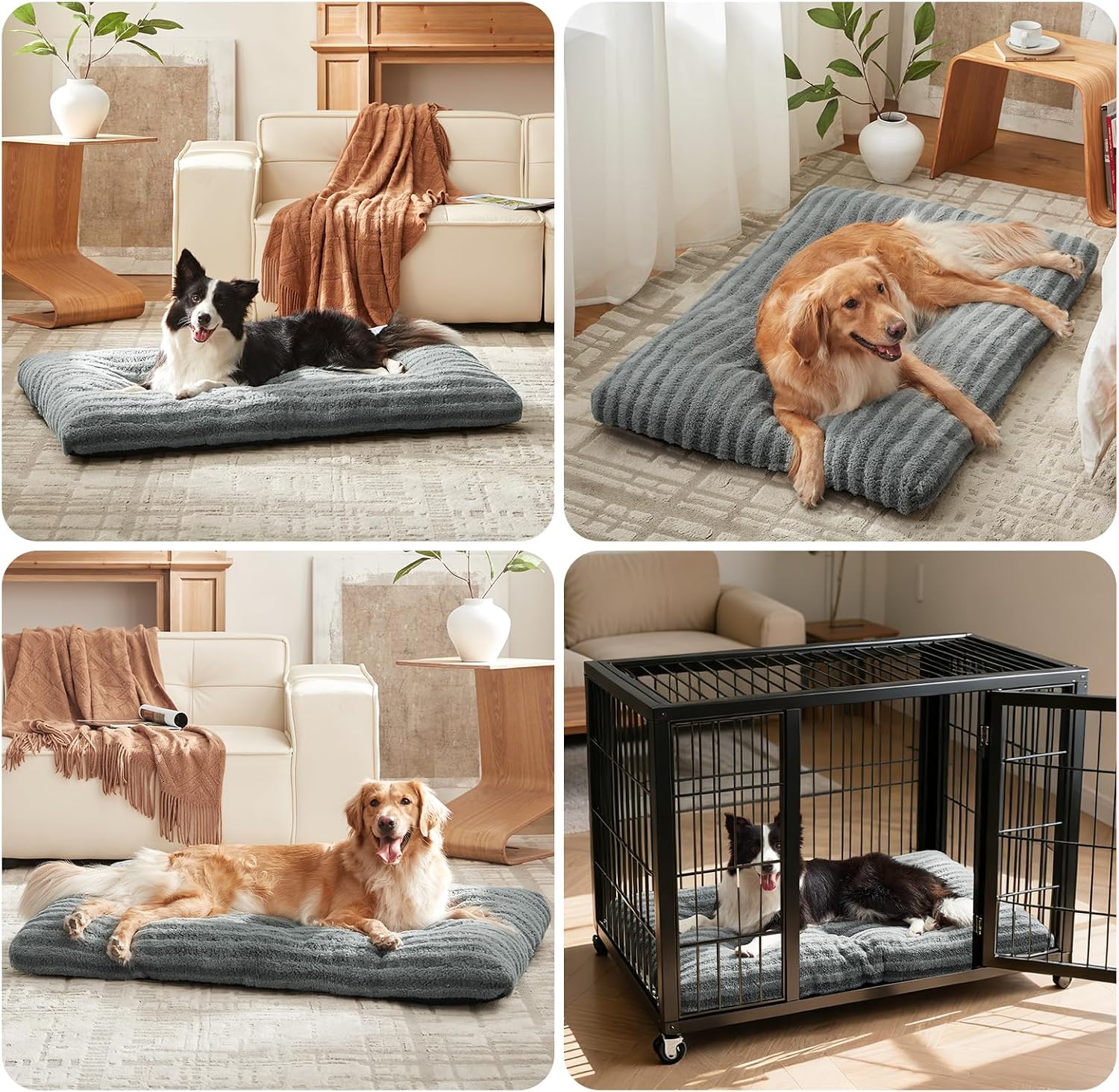 Detalle 2 de Pawk Hundebett Kleine Hunde – flauschiges, waschbares Hundekissen 61x47x8 cm