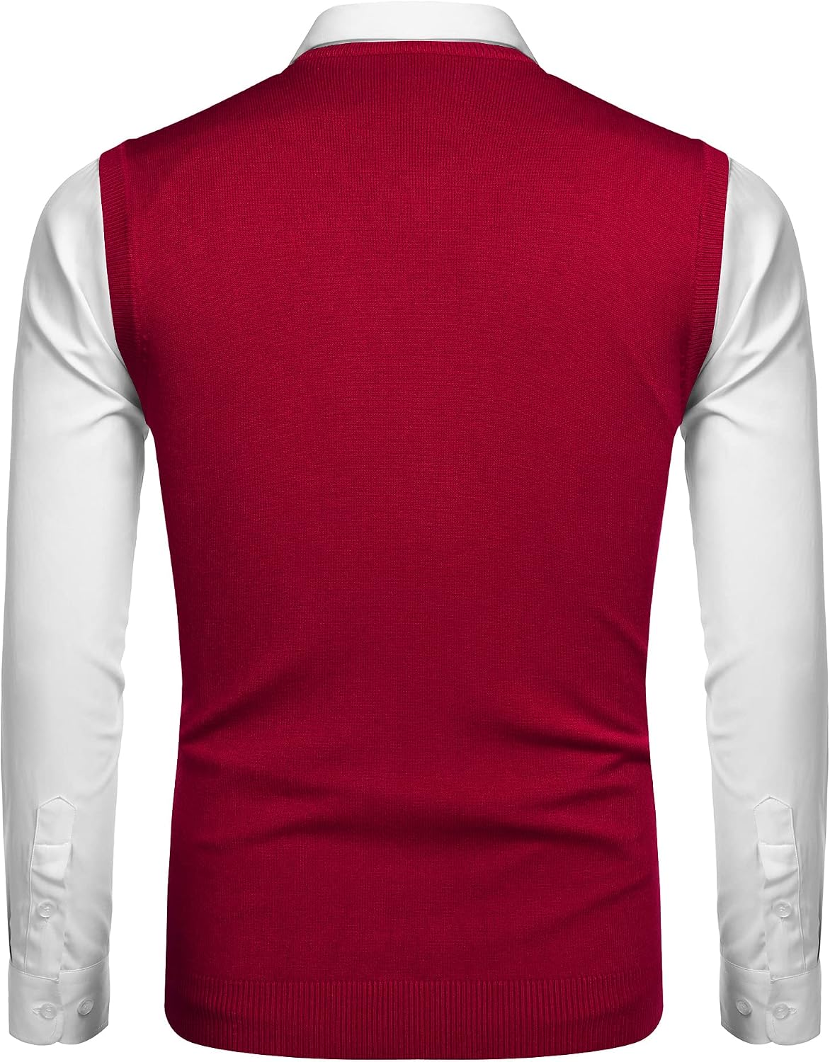 Detalle de Amussiar Men's Sweater Vest V-Neck