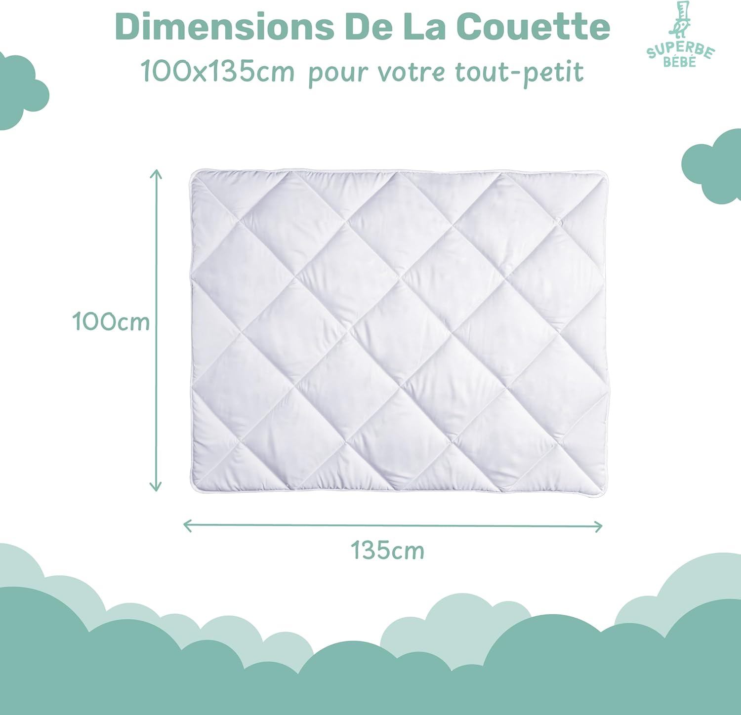 Thumbnail 1 de Couette bébé 100x135 cm pour lit