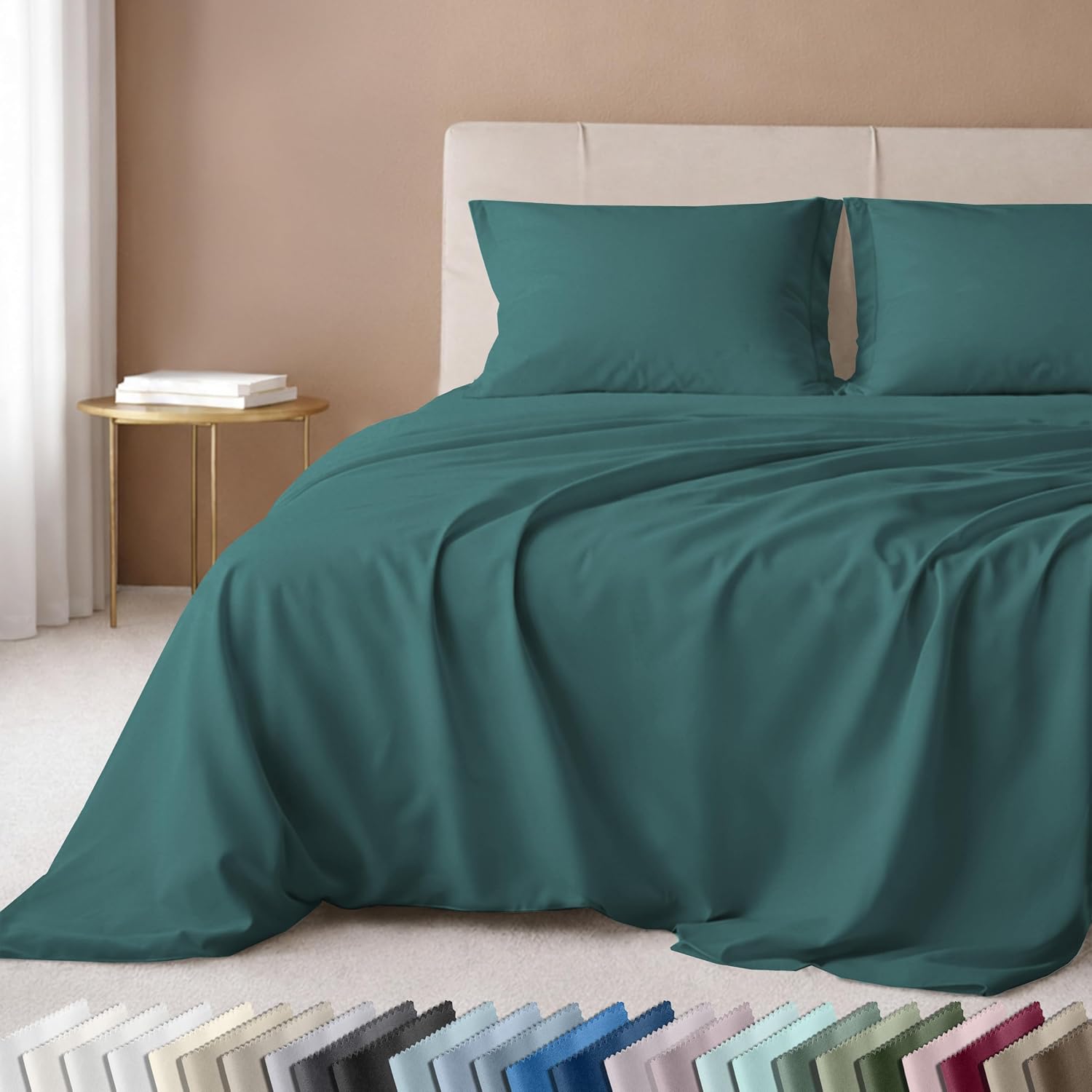 Detalle de California Design Den 840307188380 Twin Sheet Set, 600-Thread-Count Cotton Sateen