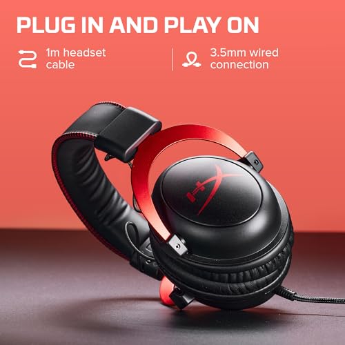 Thumbnail 1 de HyperX Cloud II Gaming Headset with 7.1 Surround Sound (Red)