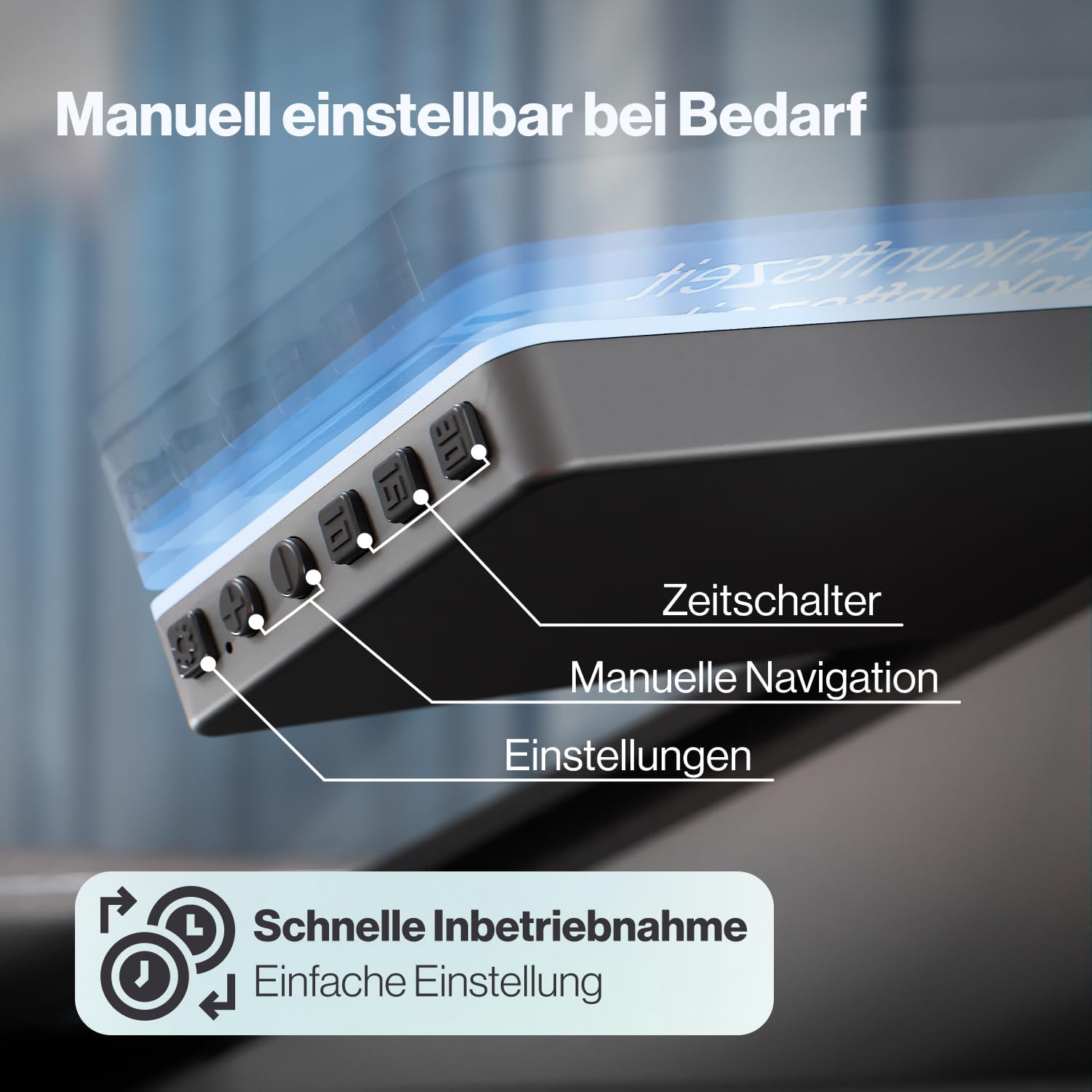 Detalle de Parkwächter V2 elektronische Parkscheibe mit StVO-Zulassung (ECE E24 10R – 06 4095) – Automatik, wechselbare Taktung, blau
