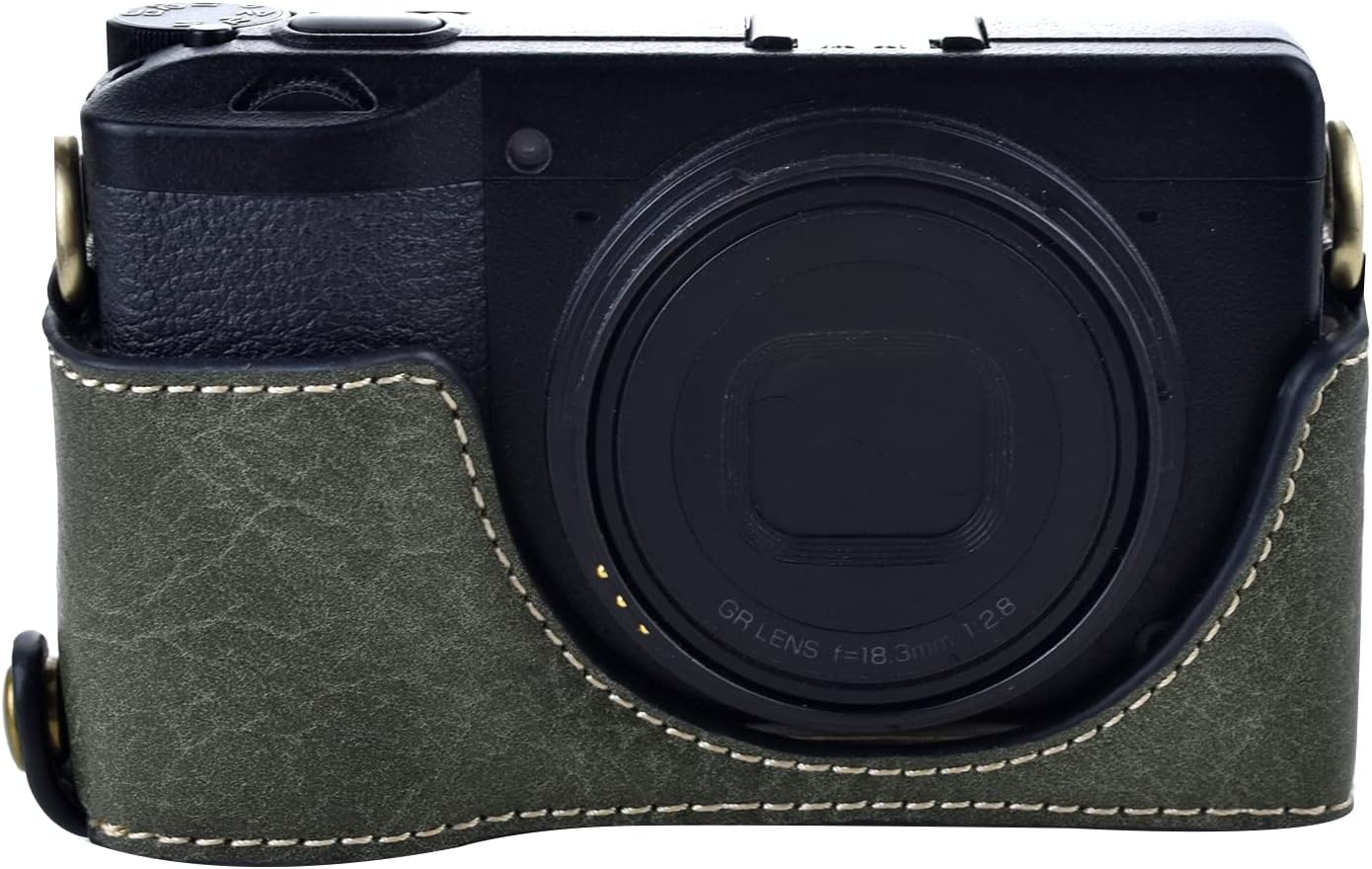 Thumbnail 6 de Rieibi GR IV/GR III/GR IIIx Tasche aus Vintage-VPU-Leder – Kameratasche mit Schultergurt (Grün)