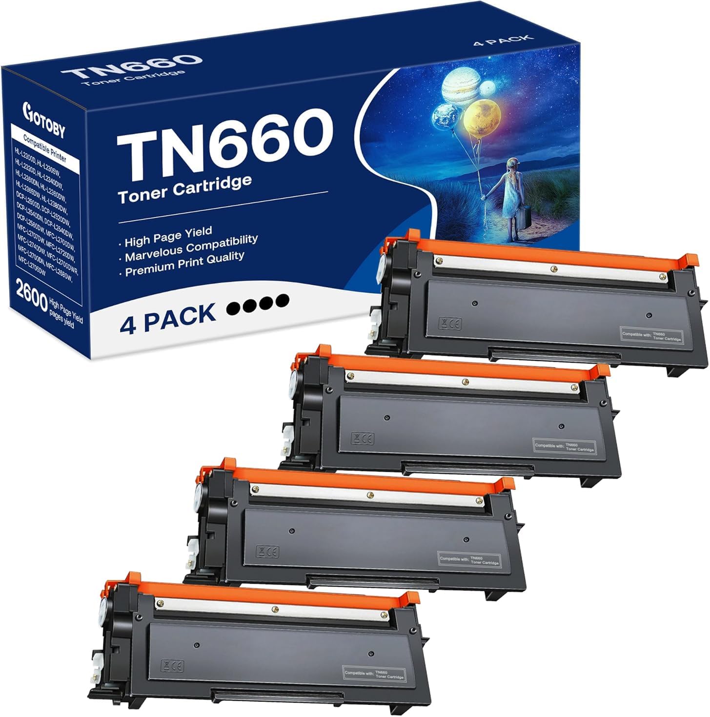 TN660 Toner Cartridge 4-Pack 🖨️