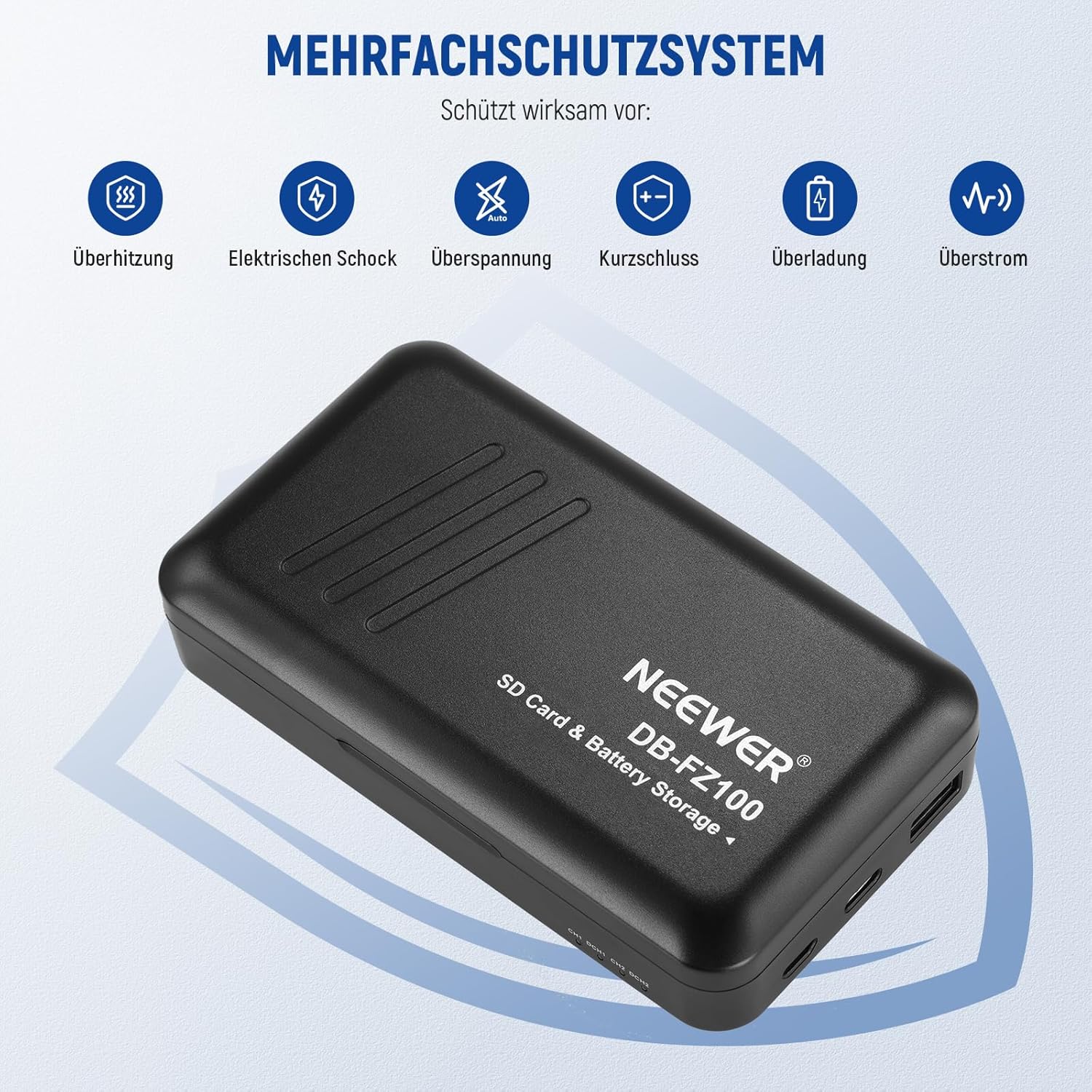 Thumbnail 6 de NEEWER Ersatzakku- und Ladegerät-Set für NP-FZ100: 2× 2280 mAh + USB-Dual-Kanal-Ladegerät