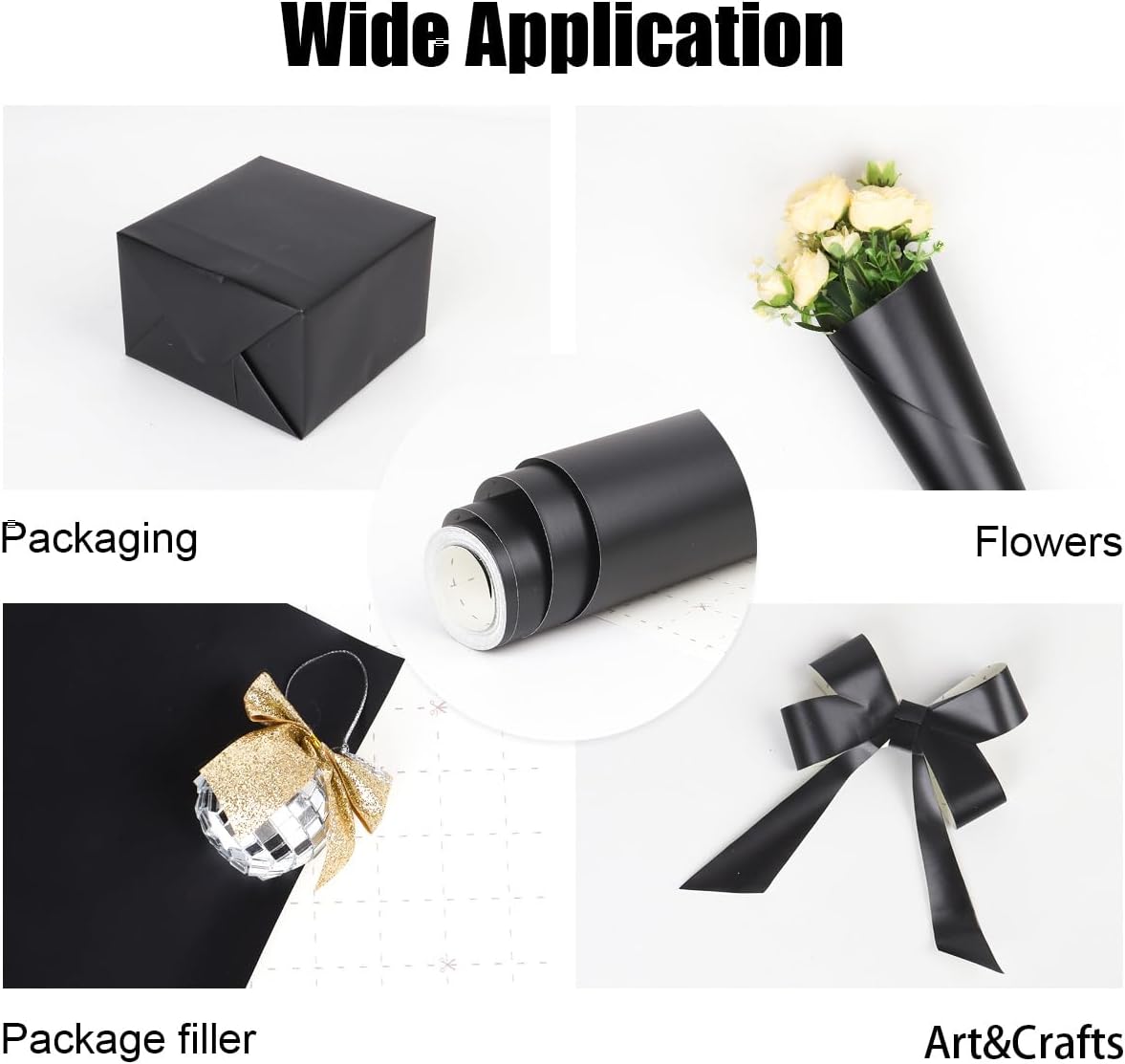 Thumbnail 6 de Black Wrapping Paper Roll 43cm x 10m