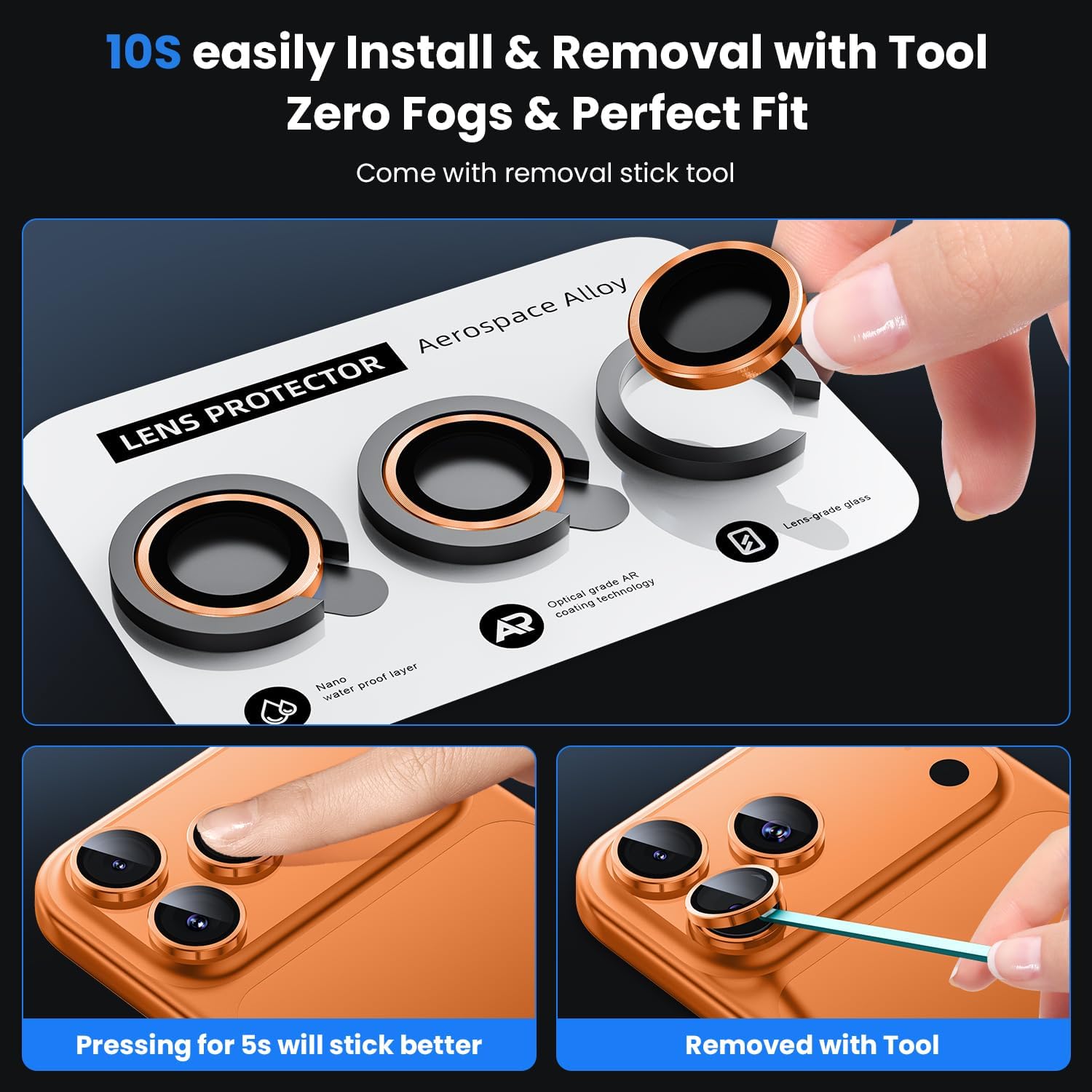 Thumbnail 5 de WSKEN iPhone 17 Pro Camera Lens Protector 9H