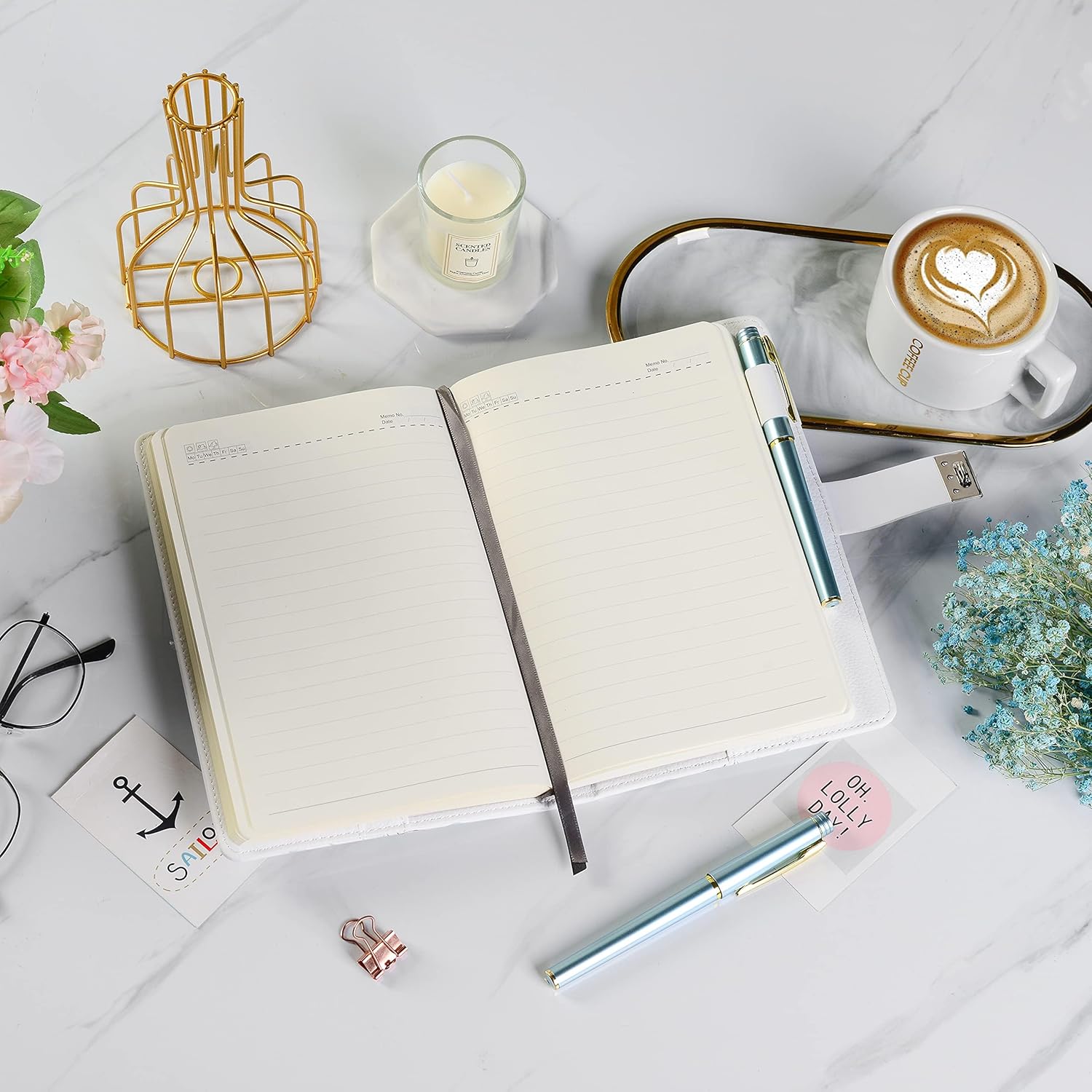 Detalle de ZXHQ Journal intime à code 21 x 15,5 cm – carnet secret en PU avec 224 pages