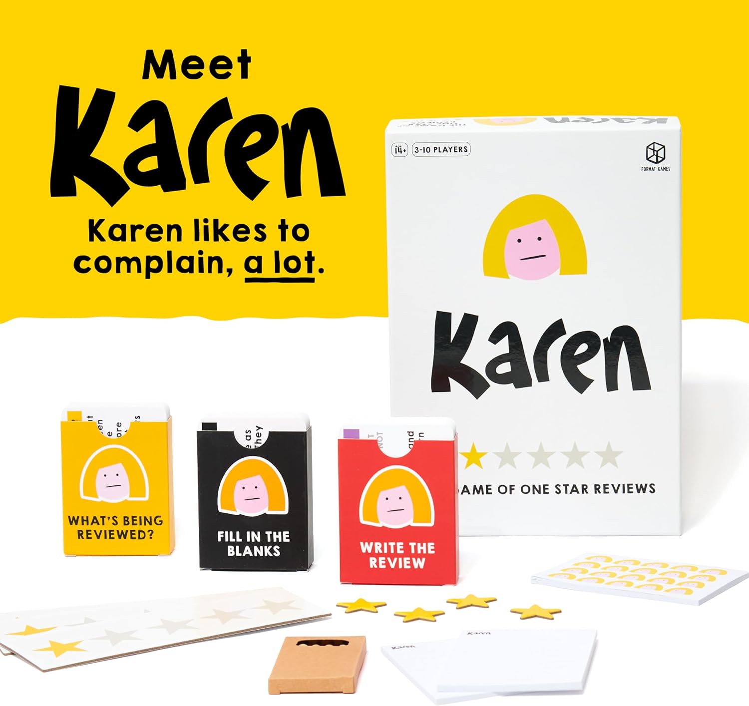 Thumbnail 1 de Format Games Karen Board Game — Party bluff game, 3–10 players 🎲