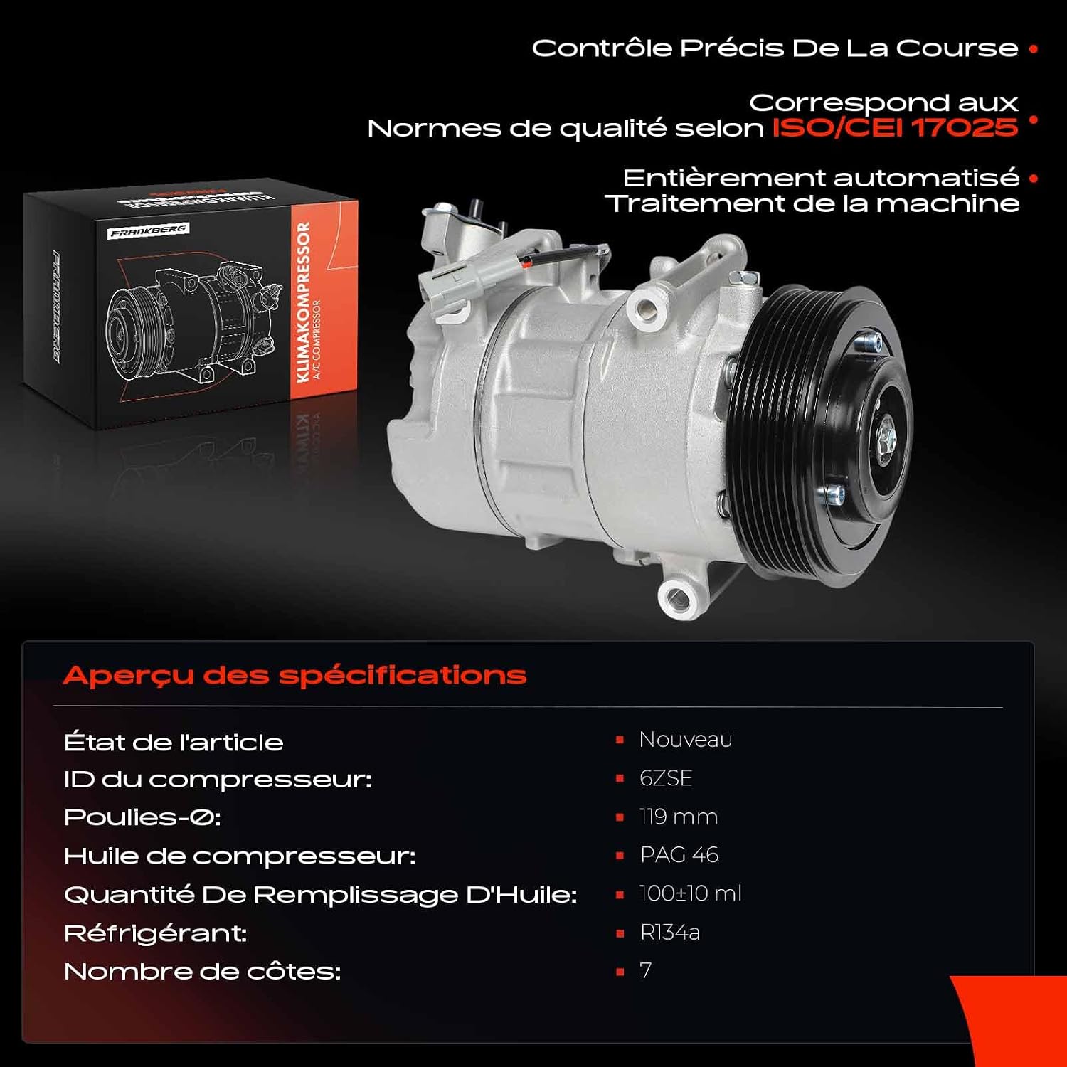 Thumbnail 3 de Frankberg Compresseur climatisation embrayage