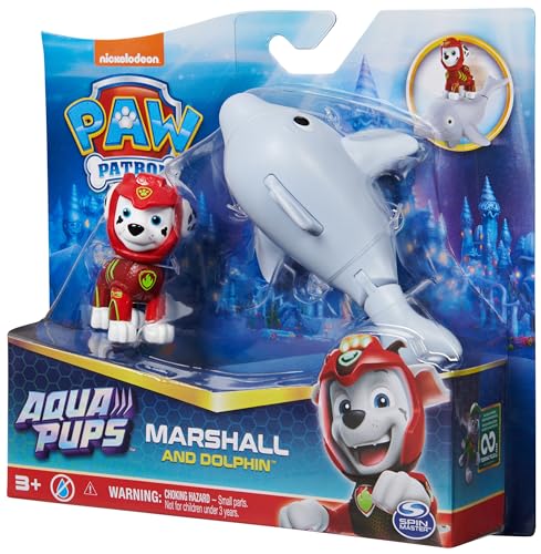 Thumbnail 6 de Patrulla Canina - Figura Marshall y Delfín Aqua Pups 🐾
