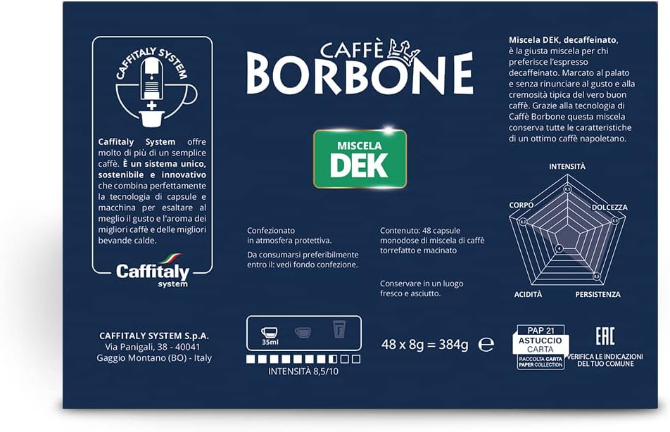 Thumbnail 5 de Caffè Borbone Miscela Decaffeinata in Capsule Caffitaly – 48 Capsule Originali