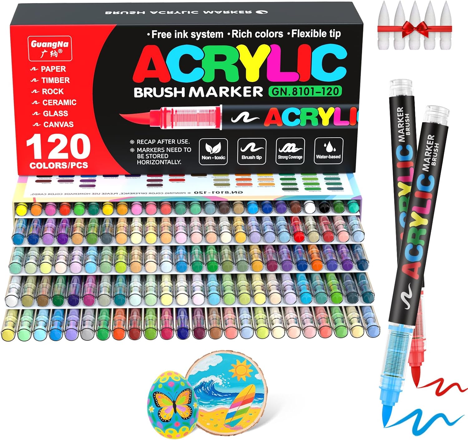 Detalle de Guangna 120 Couleurs Marqueur Acryliques