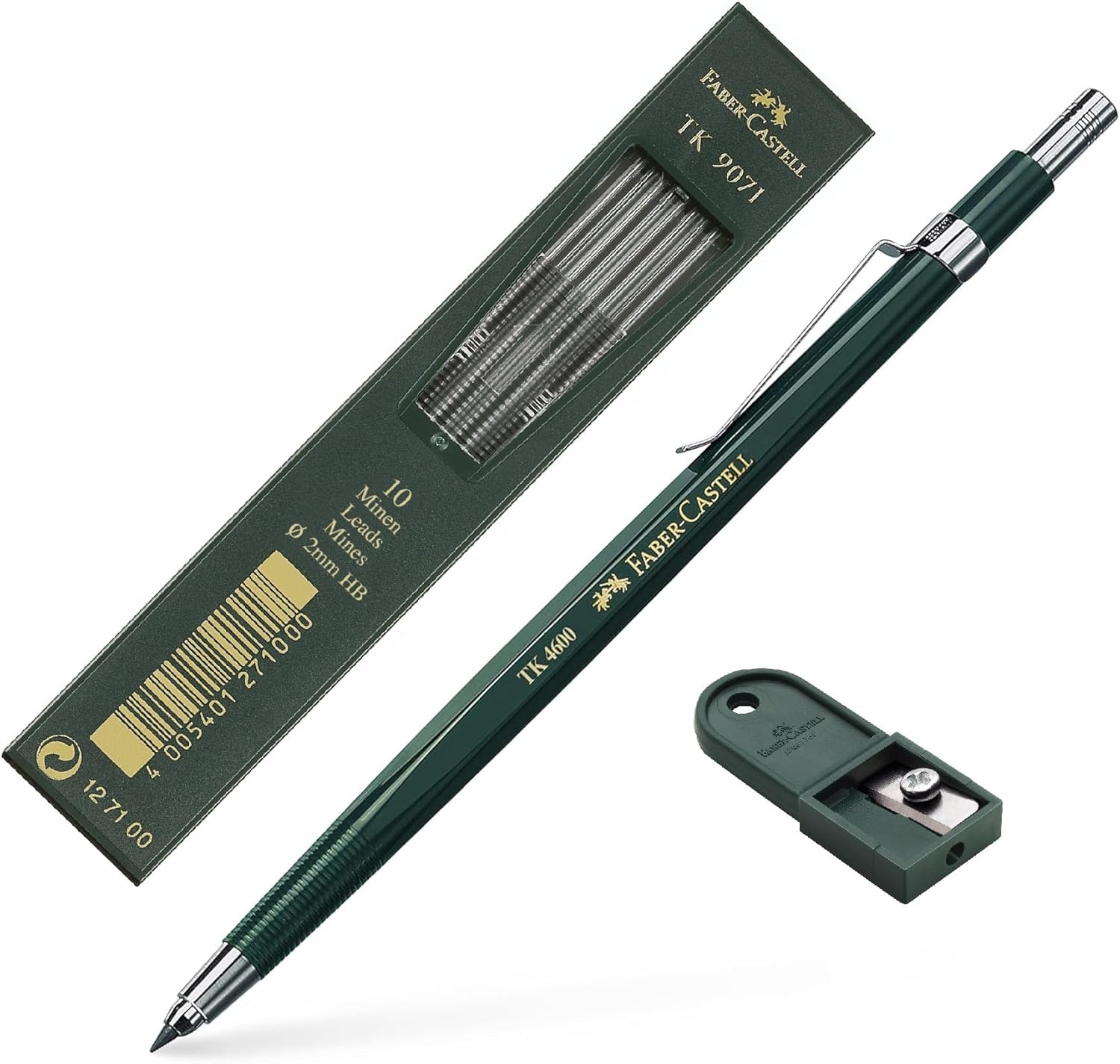 Detalle de FABER-CASTELL 134600 TK 4600 Fallminenstift – HB, 2 mm Minenstärke, Minenspitzer im Abschlussknopf