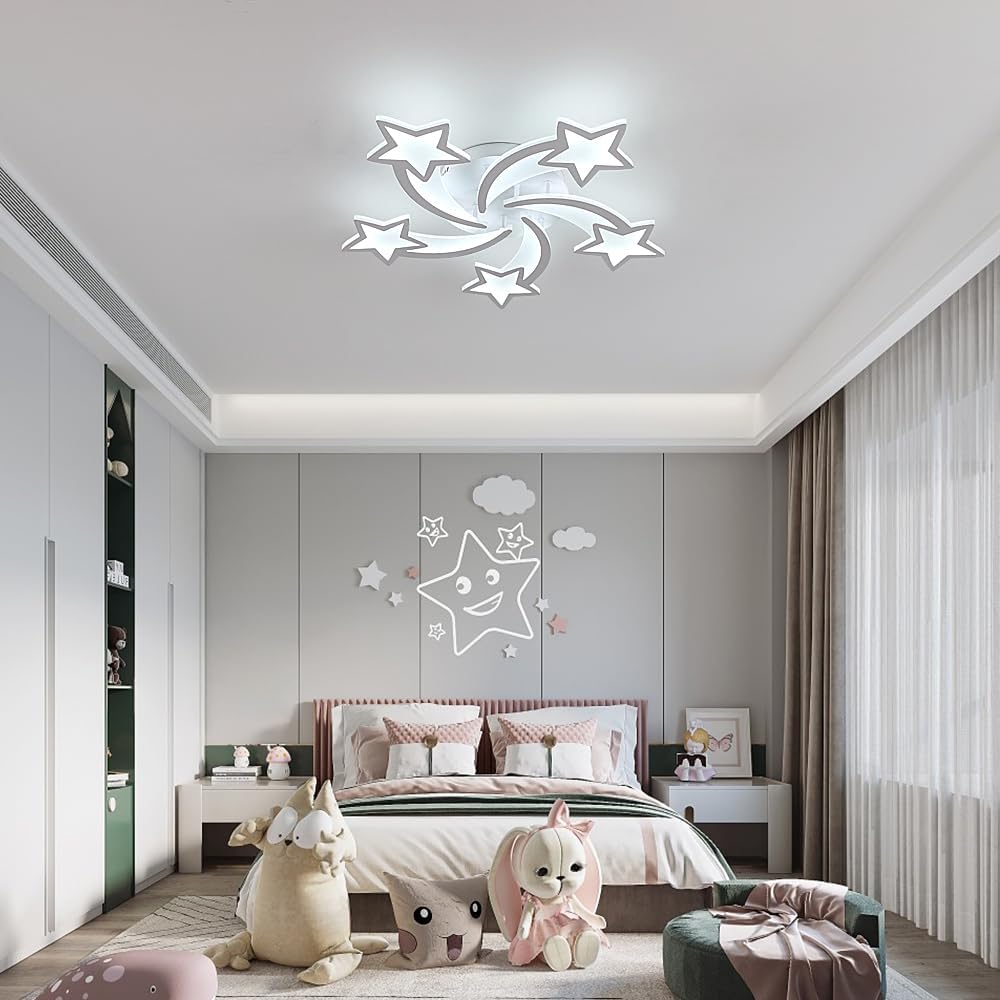 Detalle de Goeco Plafoniera LED 60W 6700 lm a forma di stella per cameretta