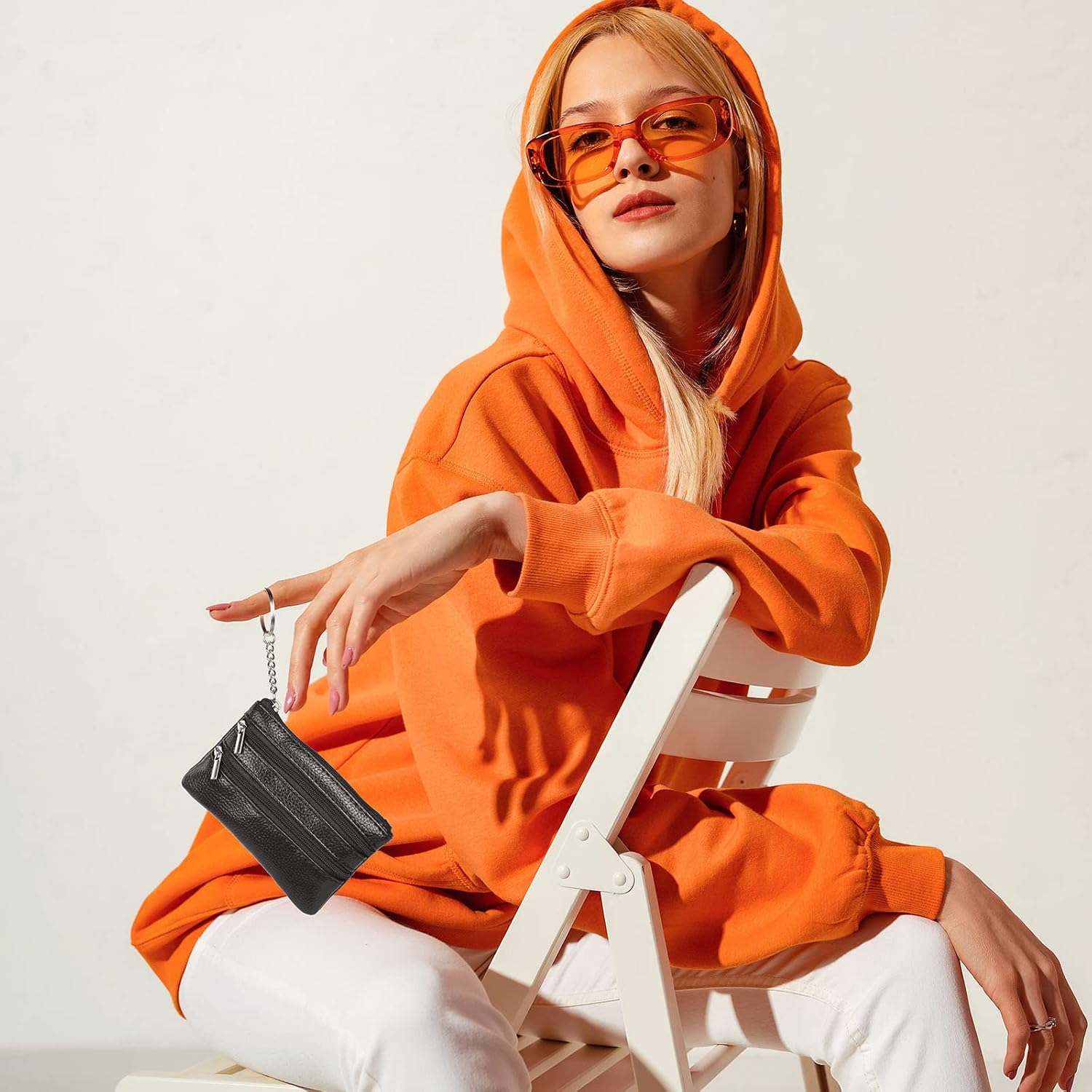 Thumbnail 6 de Aucuu Portafoglio Donna Mini in Pelle con Portamonete e Portachiavi – компактnezza che fa la differenza