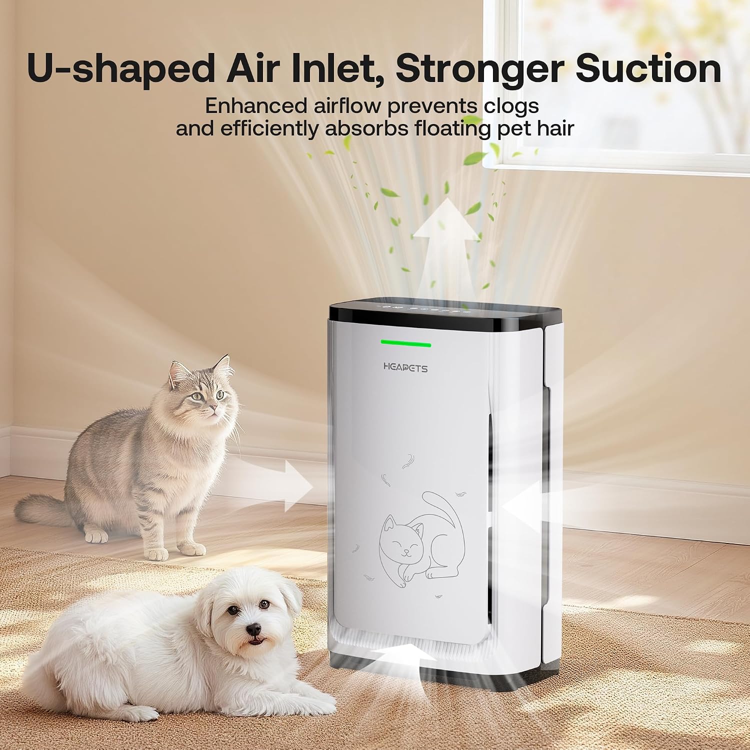 Detalle 2 de Pet Air Purifier P339 for Large Homes (Up to 4,200 sq ft) with H13 HEPA, Carbon Filter, and App