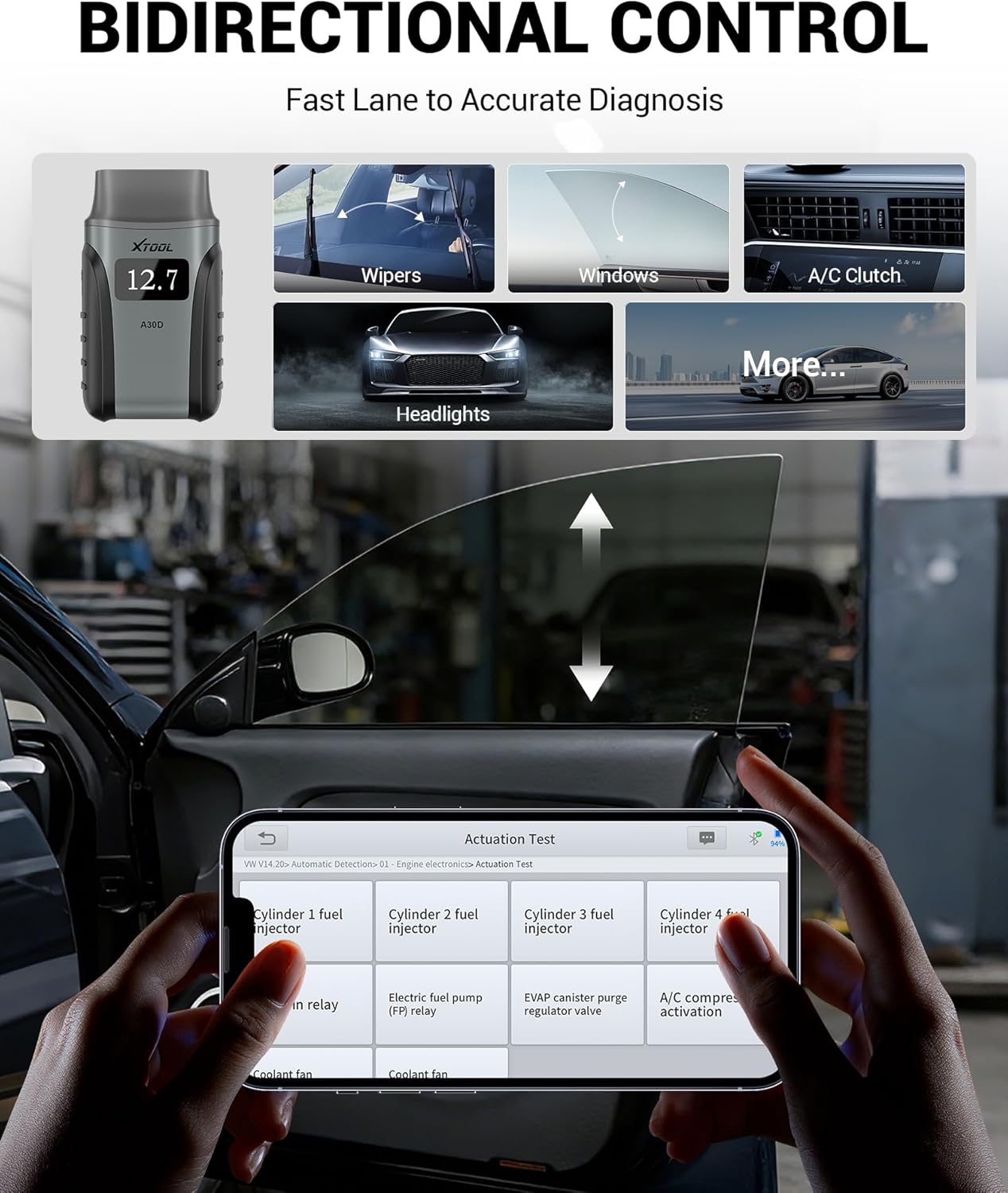 Thumbnail 5 de XTOOL Anyscan A30M OBD2 Scanner Kit: Wireless Bi-Directional Diagnostics with 26 Resets and Lifetime Updates