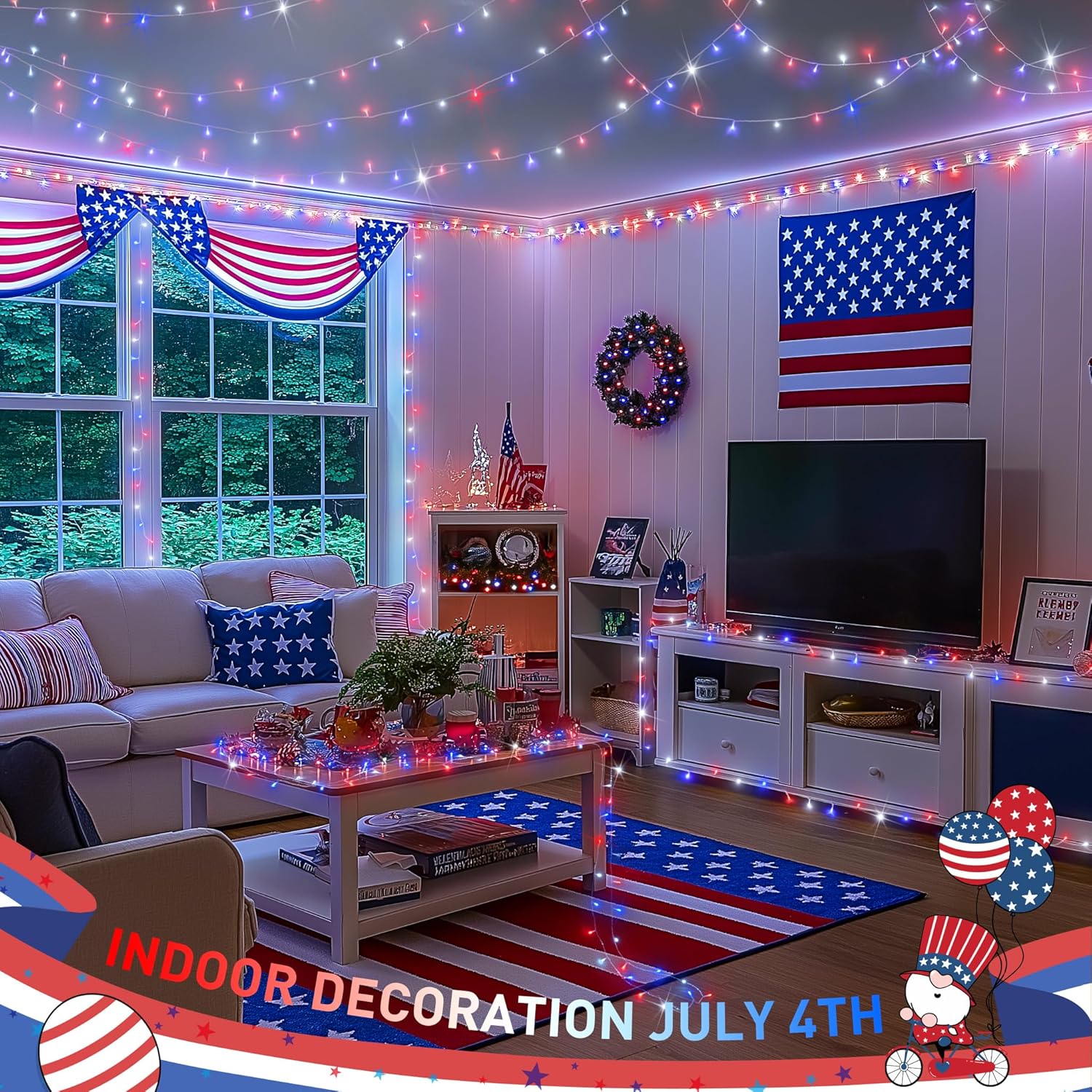 Detalle 2 de JMEXSUSS 4th of July Lights 33ft