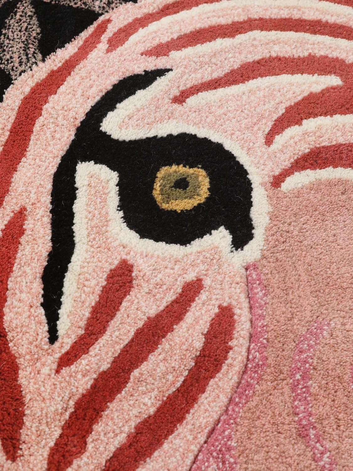 Thumbnail 6 de RugVista Me Tiger Kids’ Rug, 100 x 100 cm, Pink, Medium Pile