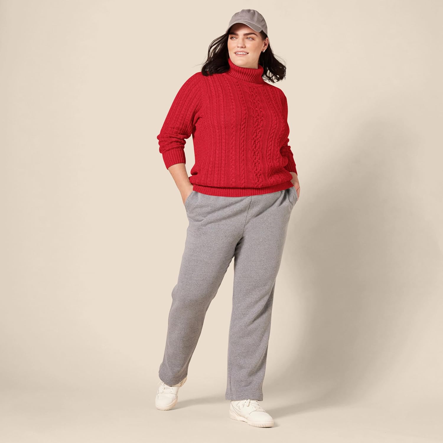 Thumbnail 6 de Amazon Essentials Women's Cable Knit Turtle Neck Jumper (Plus Size)