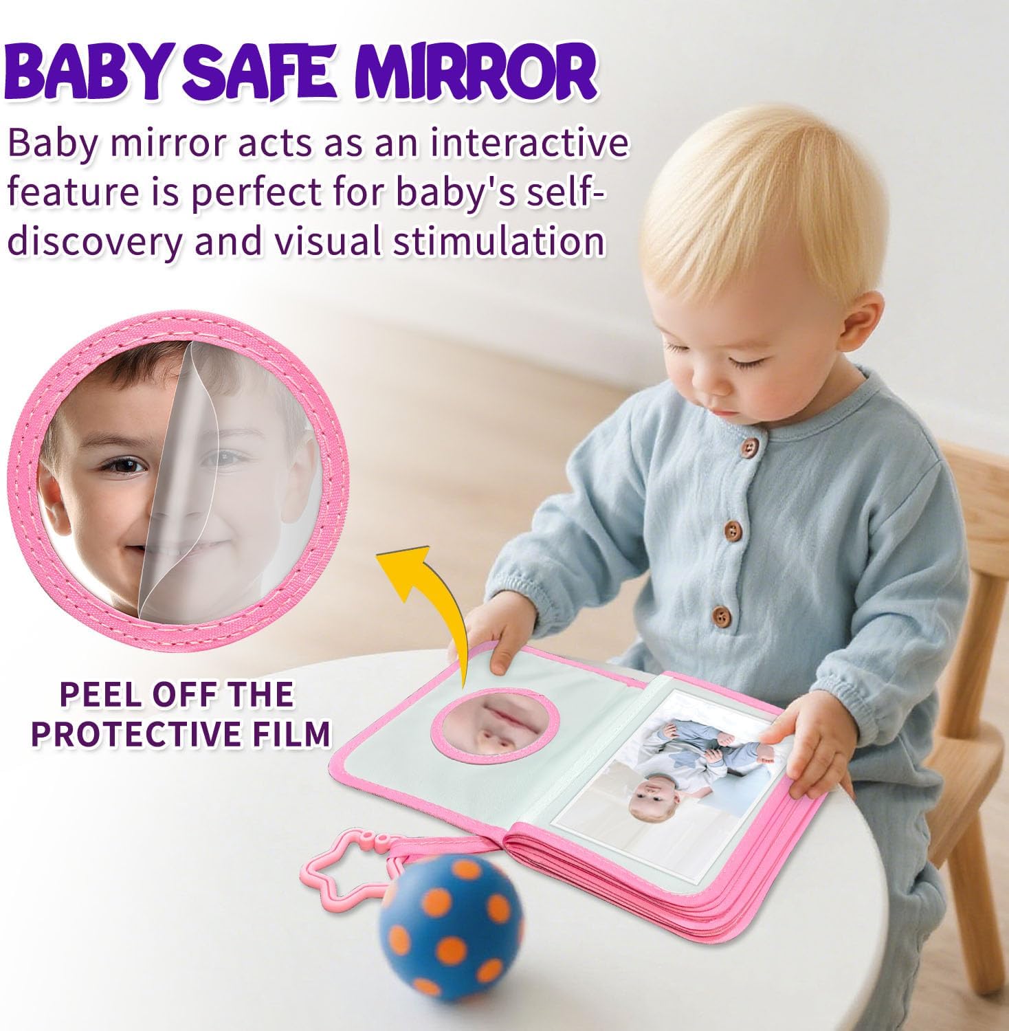 Detalle de ABCKEY Baby Photo Album, 17-Photo Capacity