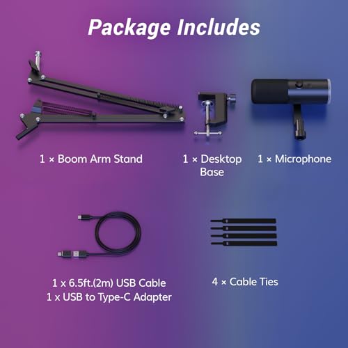 Thumbnail 8 de TONOR Dynamic Gaming Microphone XLR/USB Mic with AI Noise Cancellation