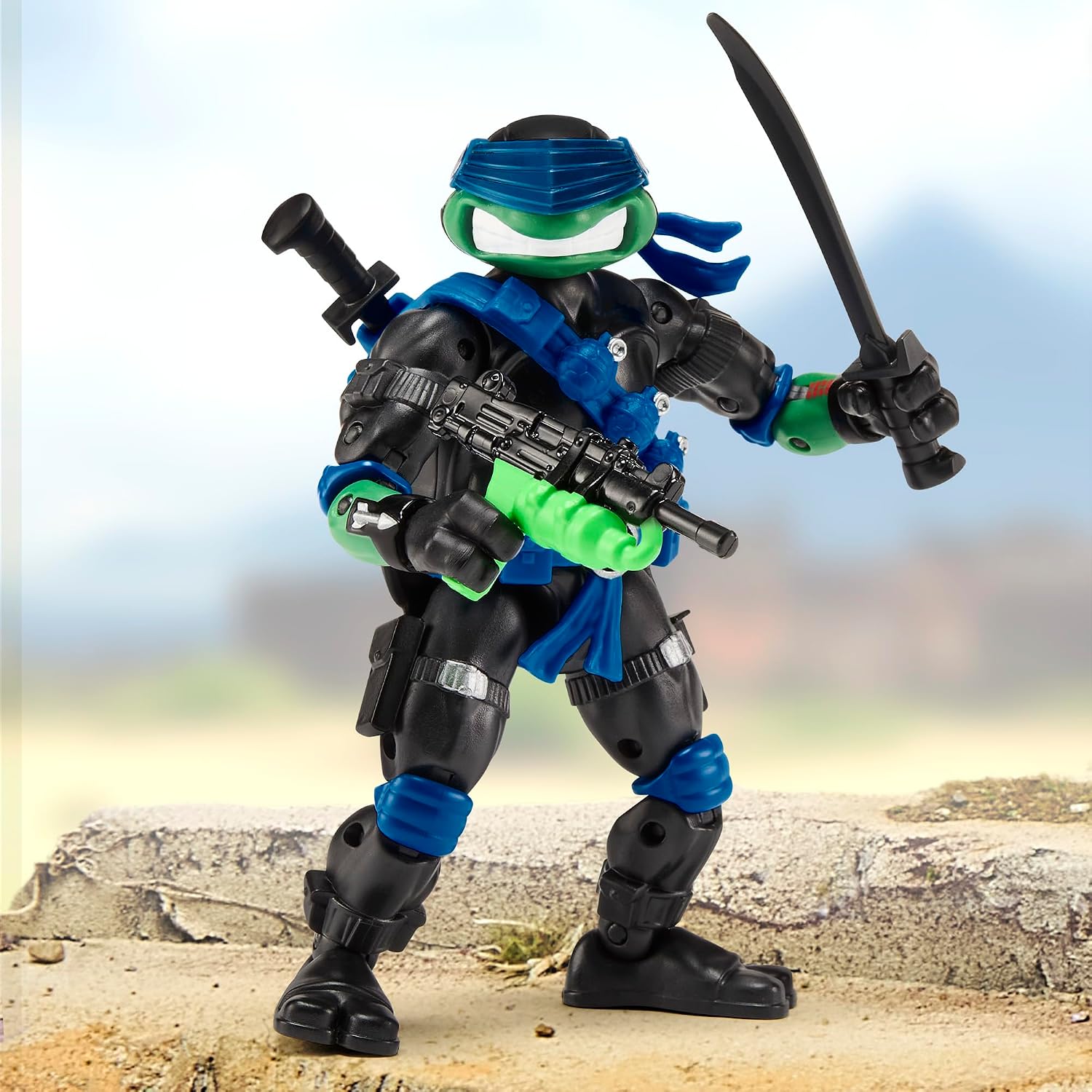 Detalle de TEENAGE MUTANT NINJA TMNTxGI Joe Leo / Snake Eyes アクションフィギュア 2体セット