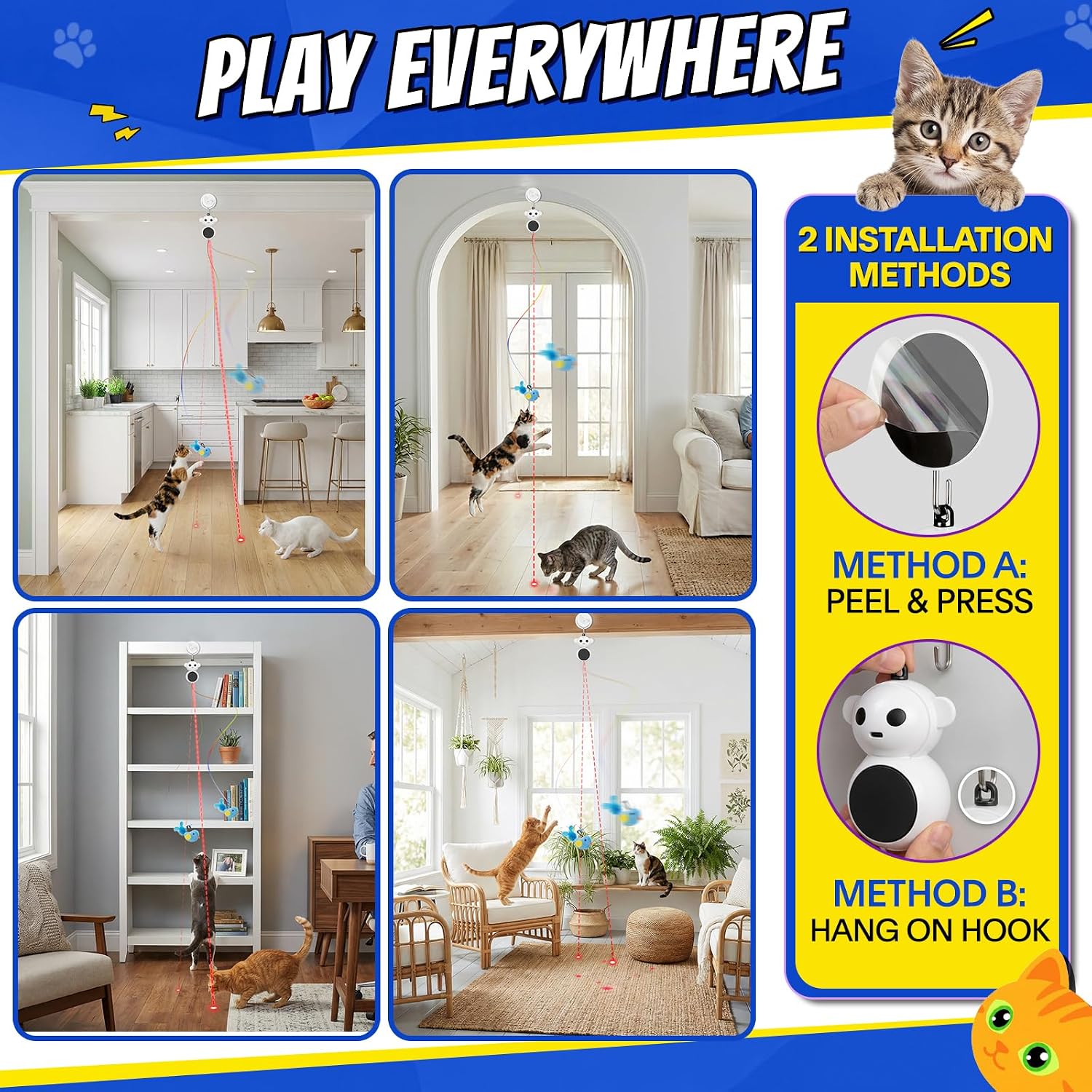 Thumbnail 5 de CATPICK Automatic Flying Bird Cat Toy with Dual Speeds and Touch Activation
