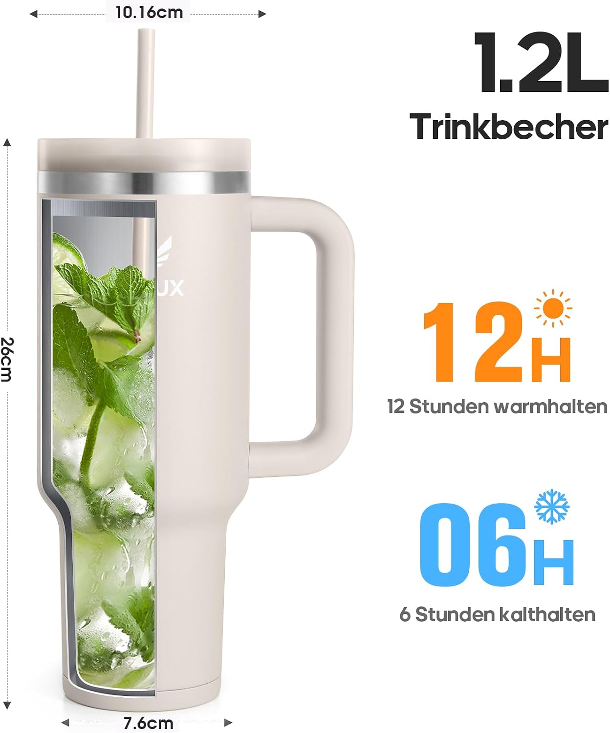 Thumbnail 3 de Gedux Trinkflasche mit Strohhalm 1.2L
