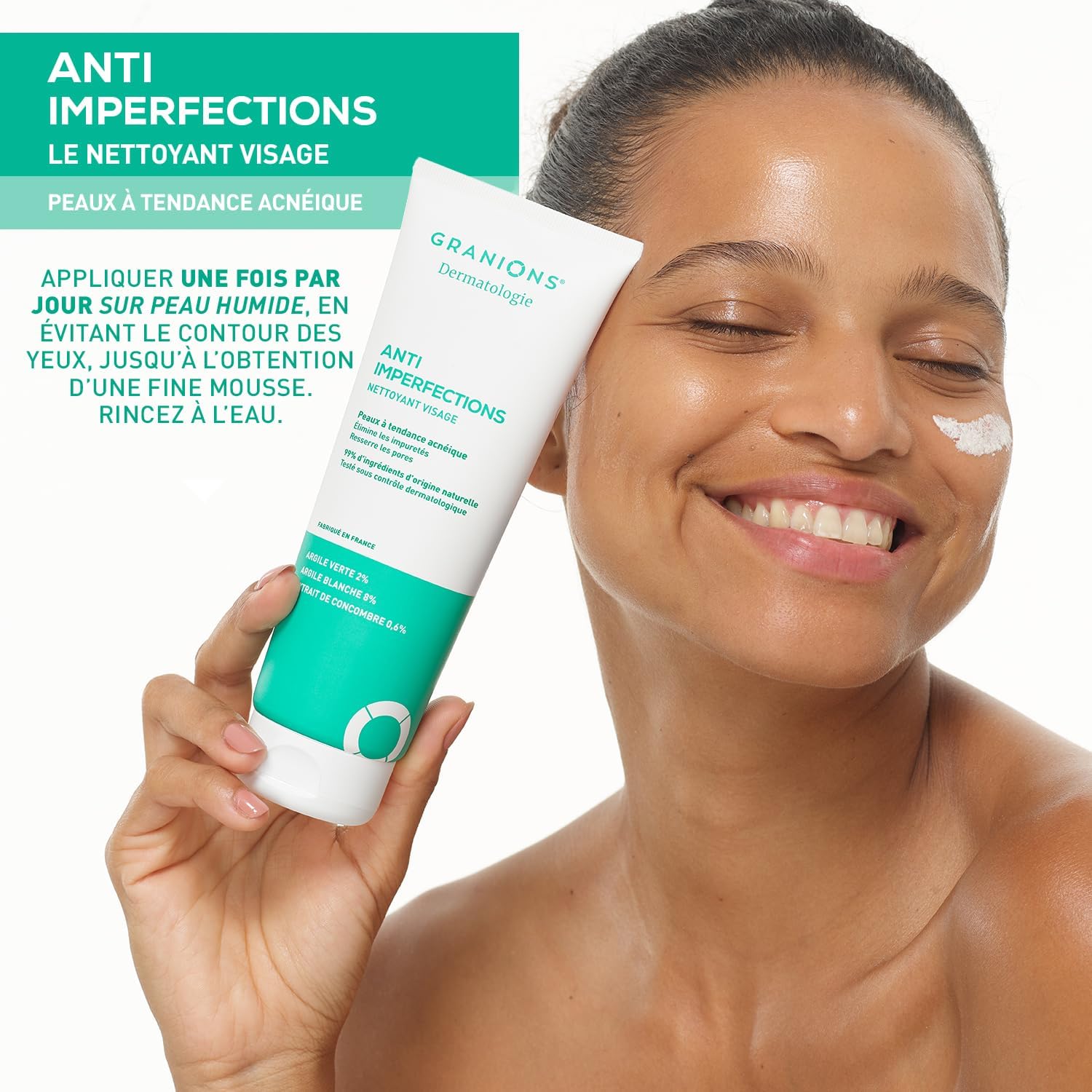 Thumbnail 4 de GRANIONS Nettoyant Visage Anti Imperfections, argile, vitamine C, 150g