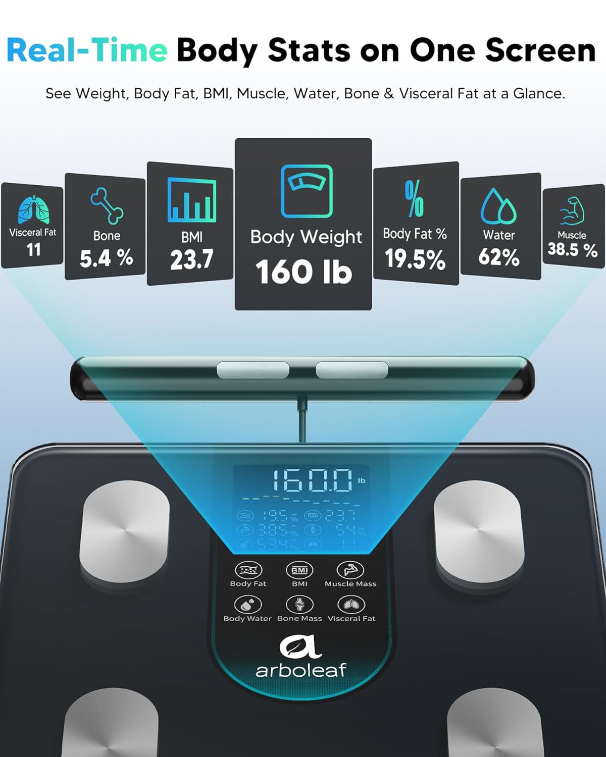 Detalle 2 de arboleaf Smart Scale 8-electrode ⚖