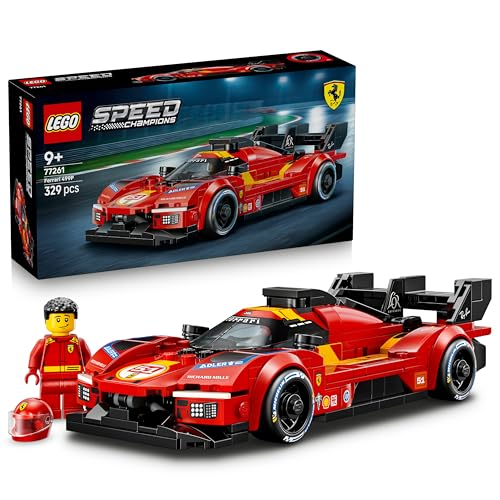 Detalle de LEGO Speed Champions Ferrari 499P 77261: Coche de Carreras para Exposición y Juego