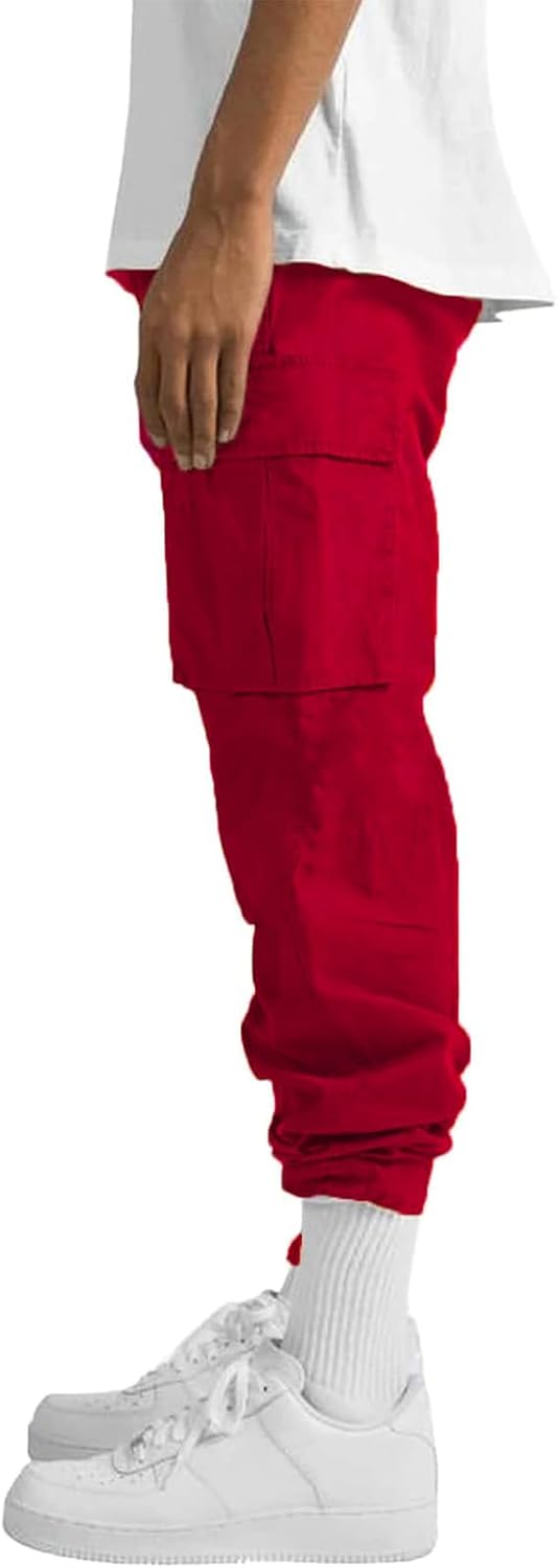 Detalle 2 de ALLABREVE Men's Straight-Leg Casual Joggers with Drawstring, Cotton Stretch