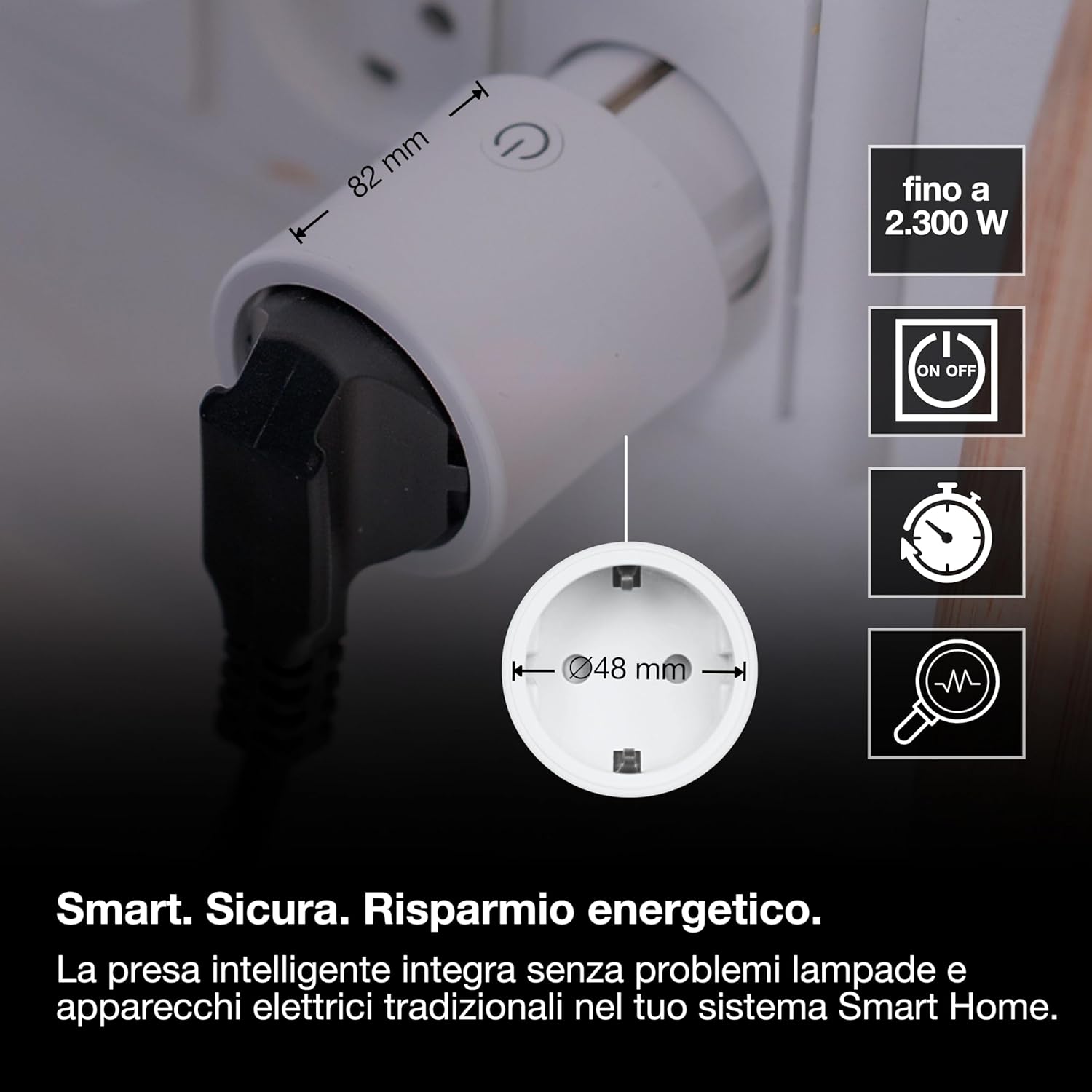 Thumbnail 1 de OSRAM SMART+ ZigBee Presa EU in bianco: presa intelligente con monitoraggio del consumo energetico