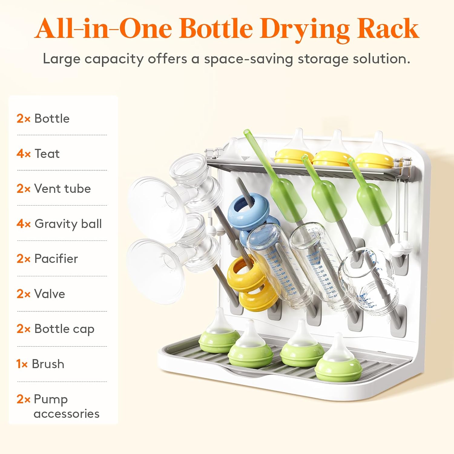 Detalle de Lifewit Baby Bottle Drying Rack with 10 Pegs