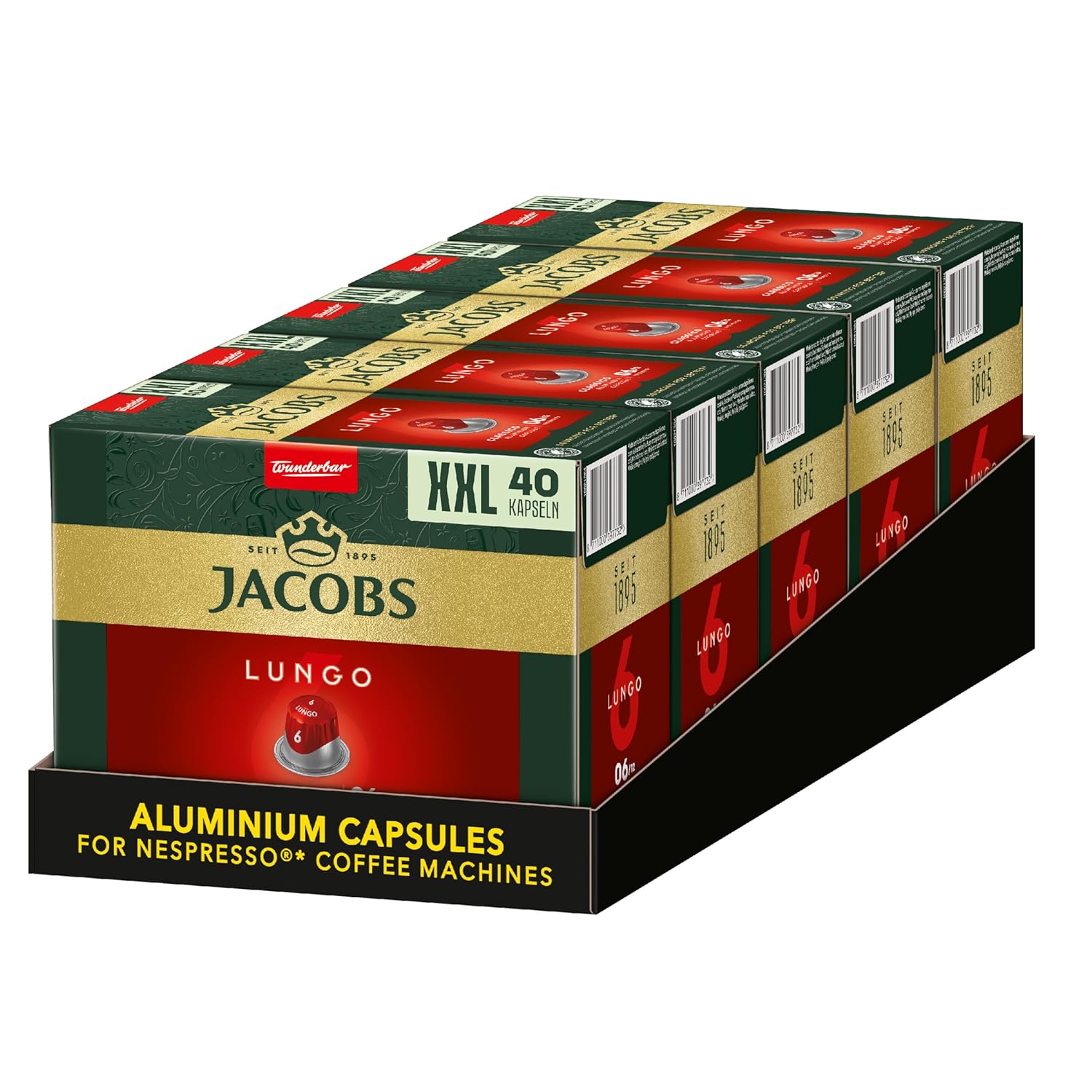 Thumbnail 6 de Jacobs Kaffeekapseln Lungo Classico – Intensität 6/12, 200 Kapseln, Nespresso-kompatibel
