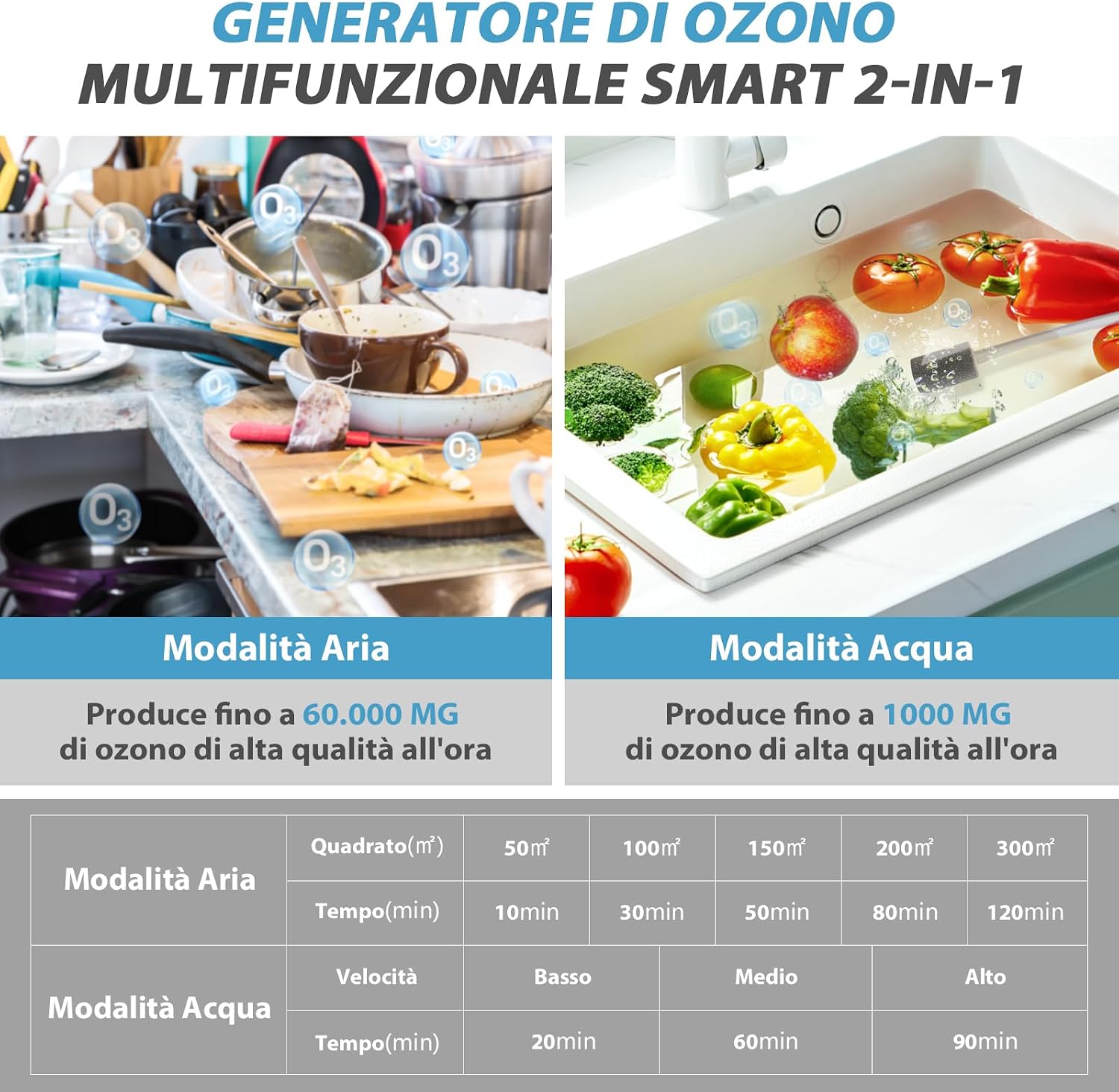 Detalle 2 de Generatore di Ozono 60000 mg/h per ambienti