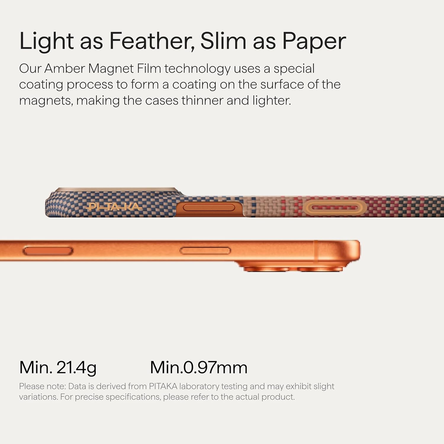 Thumbnail 1 de PITAKA Magnetic Aramid Fibre Case for iPhone 17 Pro Max (PitaTap camera control) – Sunset