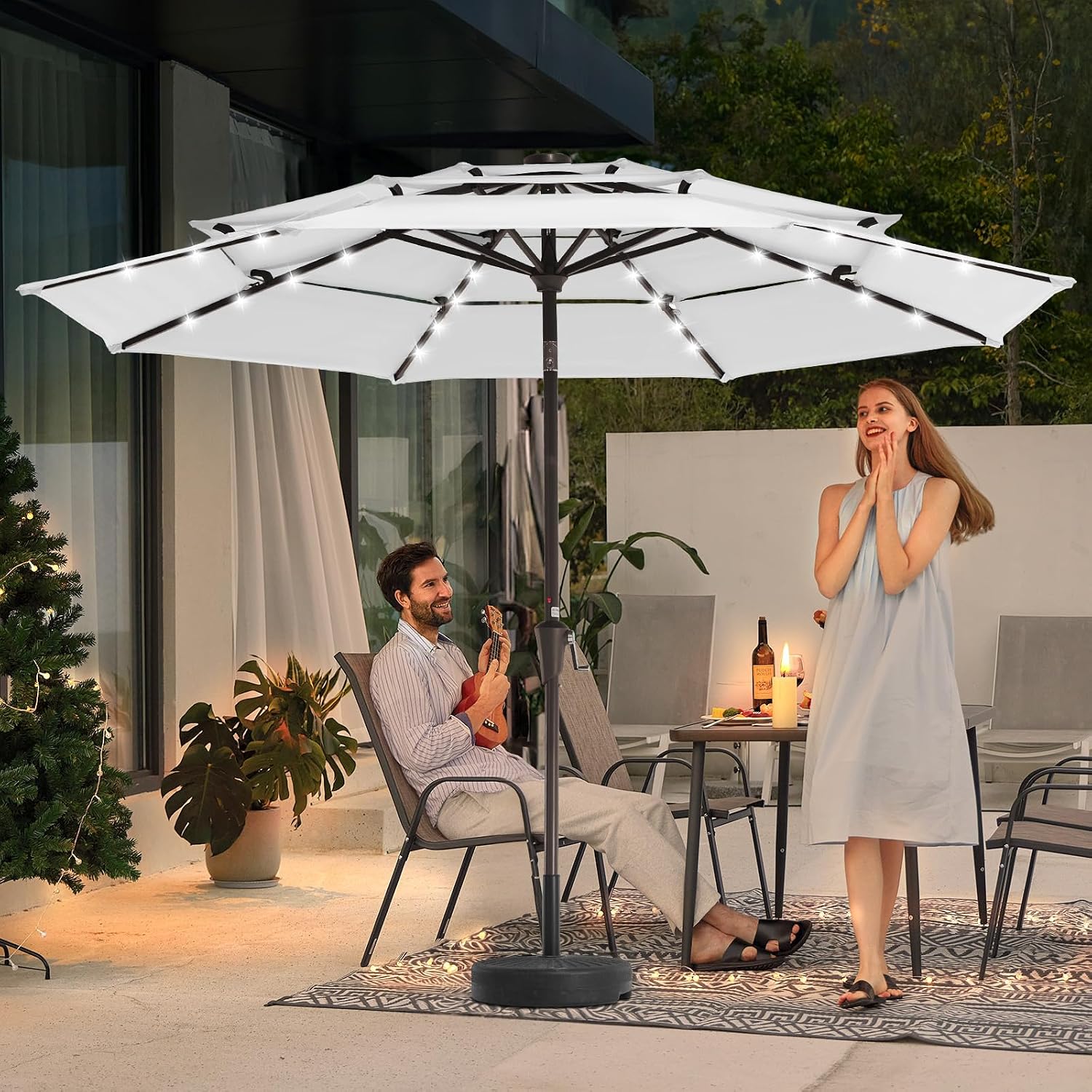 Detalle de JEAREY Patio Umbrella 9 ft