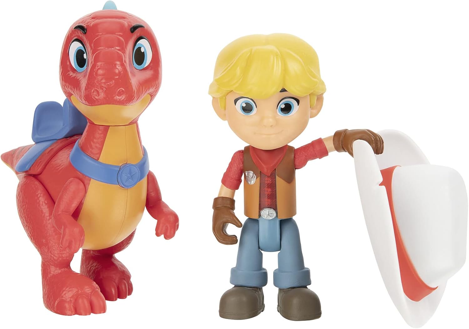Detalle 2 de Dino Ranch DNR0004 Dino Ranchers Jon & Blitz Action Figures, Multicoloured