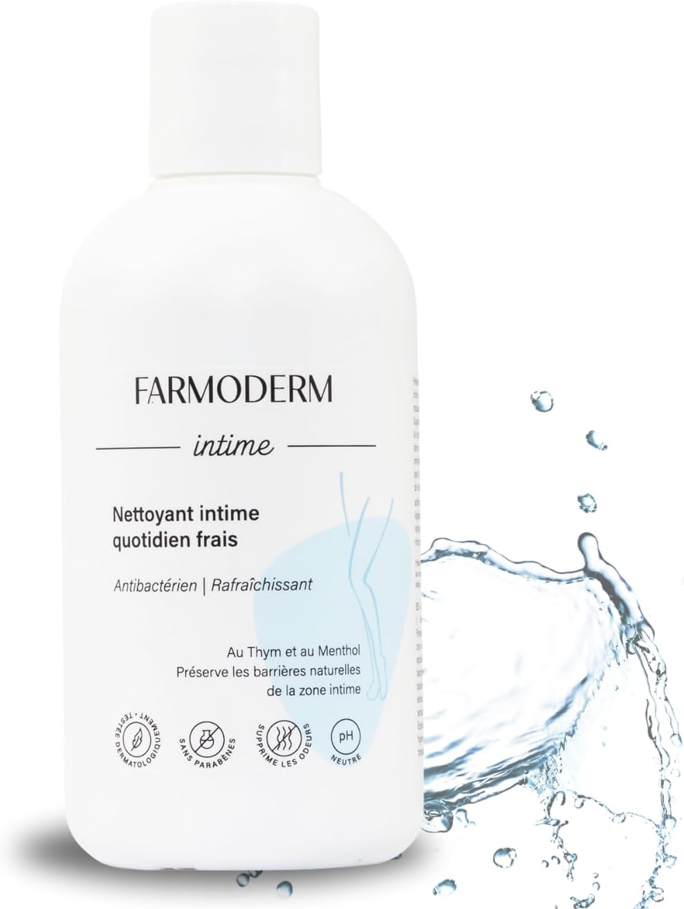 Detalle de Farmoderm Lavaggio intimo Femminile Protezione Extra 300ml – Detergente delicato per gravidanza, post-partum e ciclo mestruale