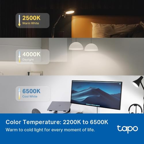 Thumbnail 4 de Tapo L535E: Bombilla inteligente multicolor de 1055 lúmenes, regulable 2500–6500K, compatible con Matter, Alexa y Google