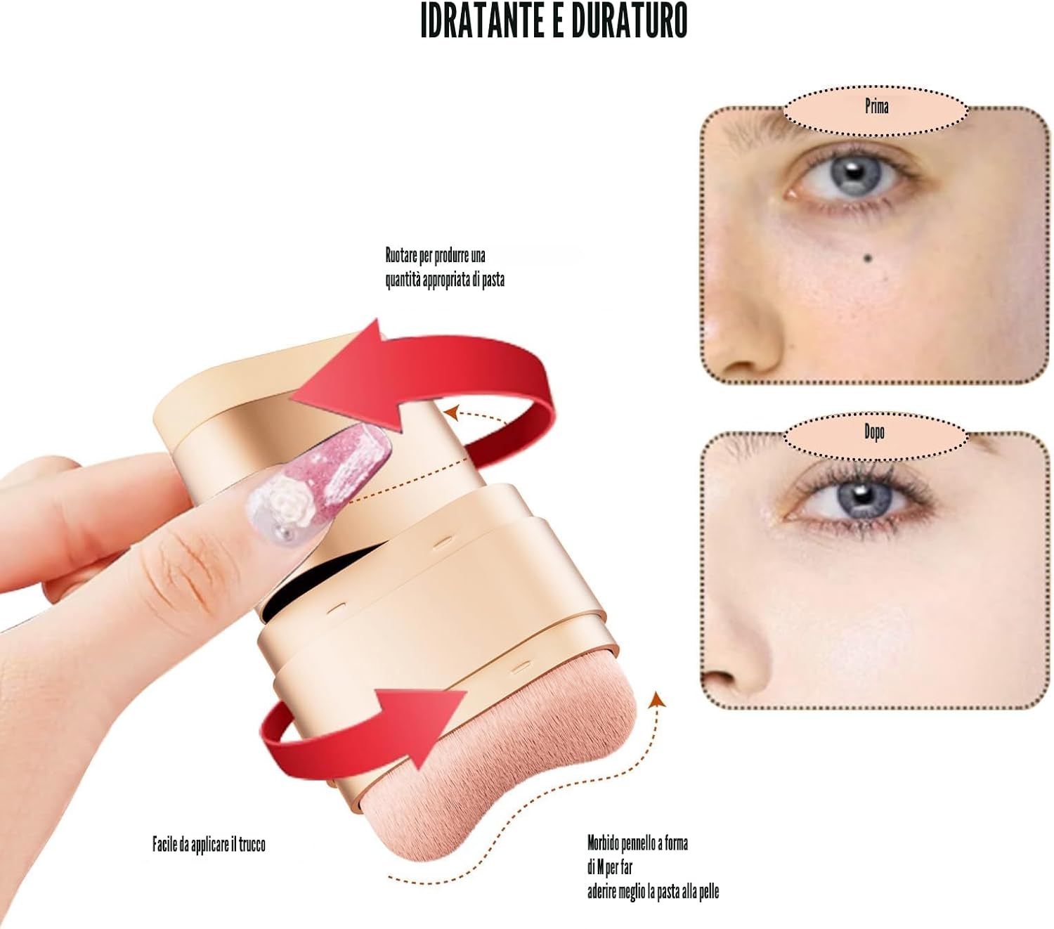Detalle de Catlinez 2 in 1 Correttore: Copre Segni di Acne, Macchie e Cerchi Sciuri con Finish Crema (Avorio) – 47 g