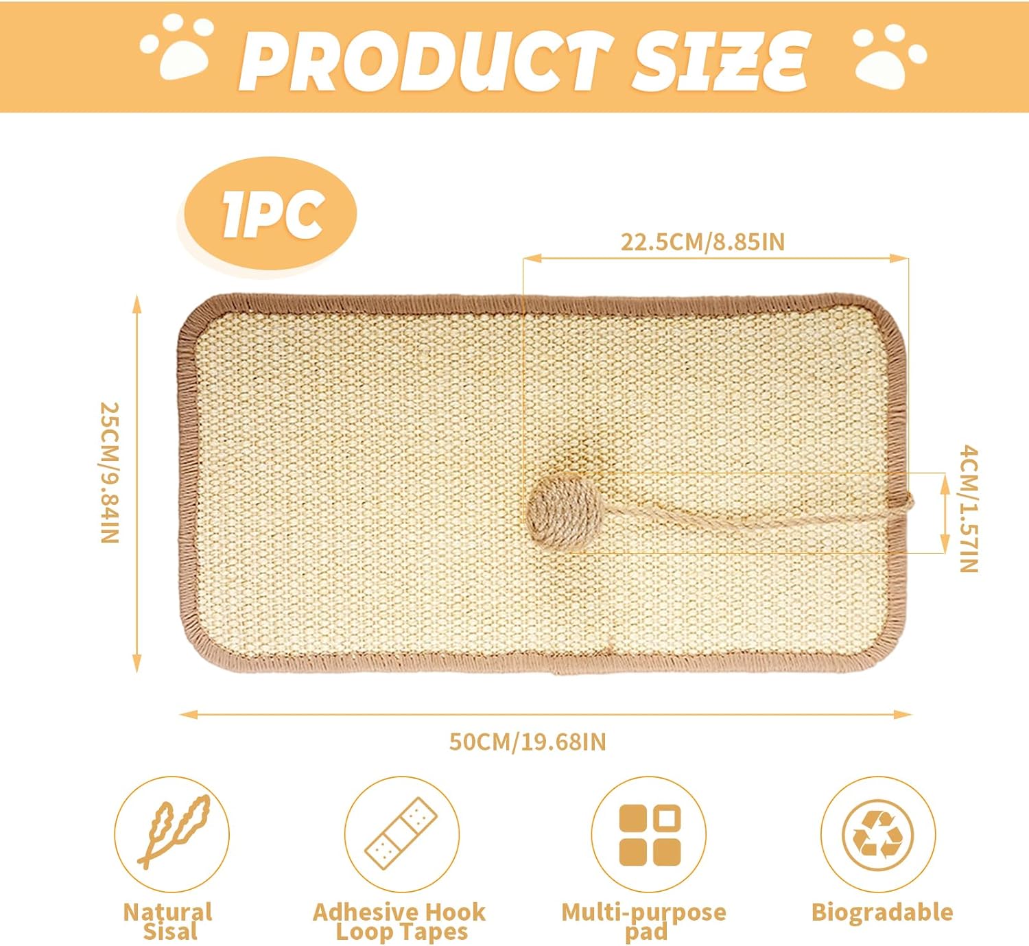 Thumbnail 1 de Lichamp Cat Scratch Mat 25x50 cm