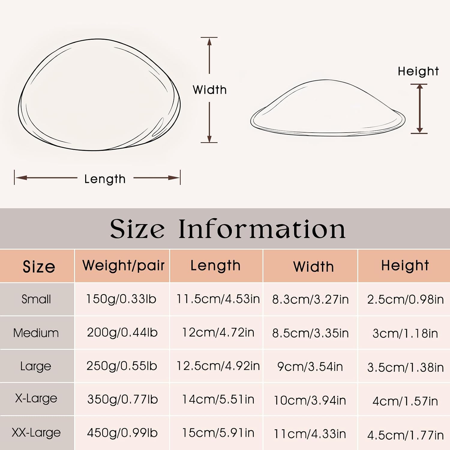 Detalle de Vollence Silicone Bra Inserts – Push Up Enhancers for Natural Curves